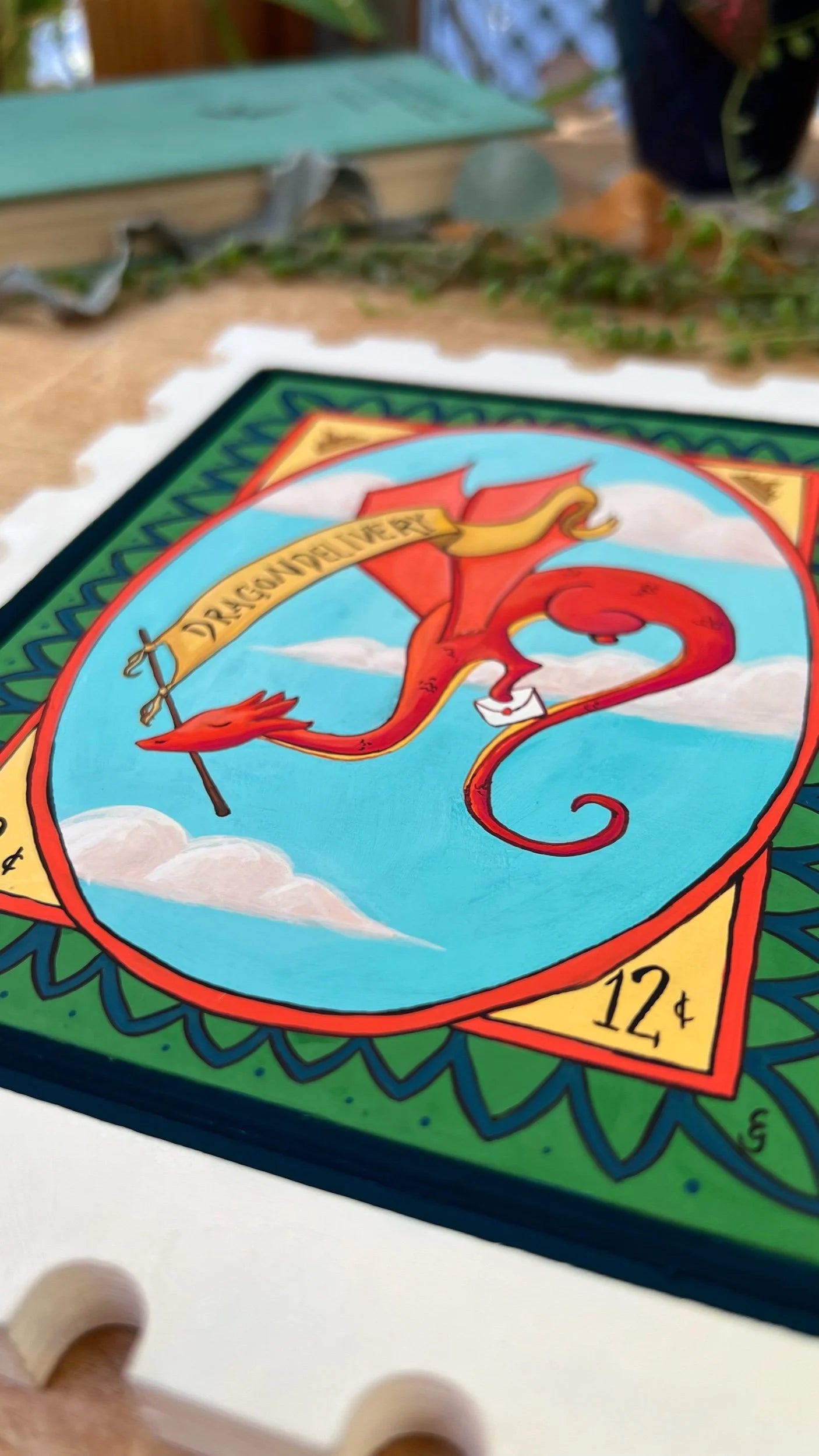 Original Dragon Delivery Painting