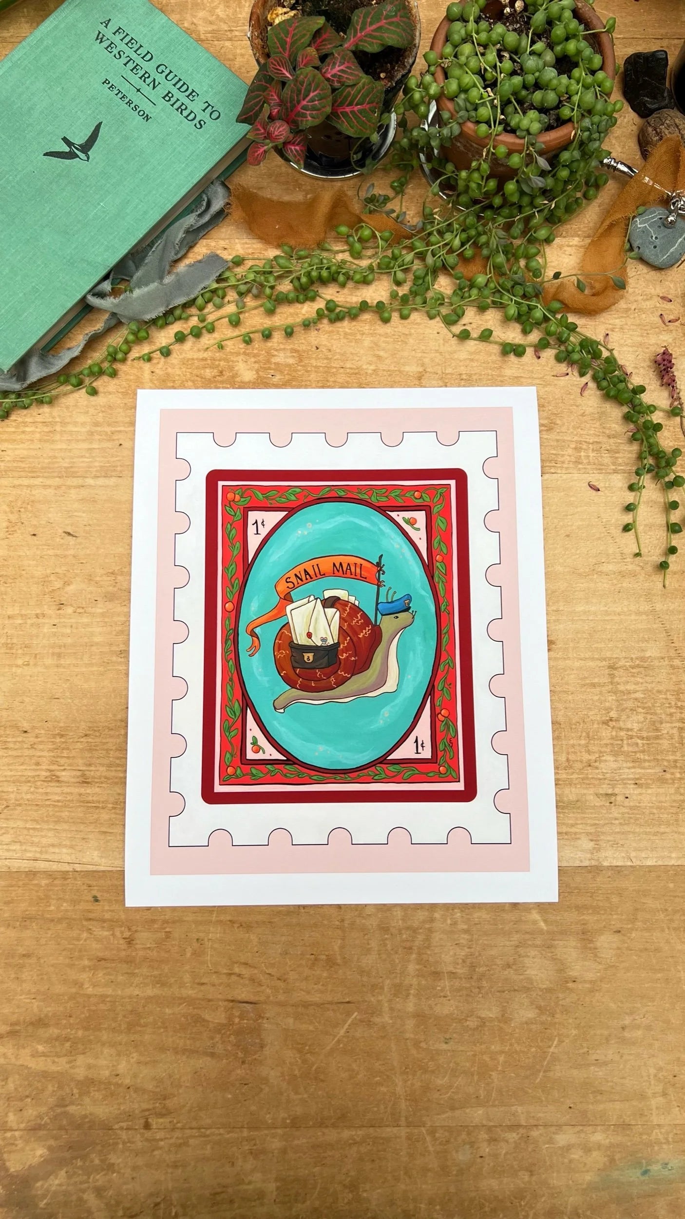 Snail Mail Stamp Print