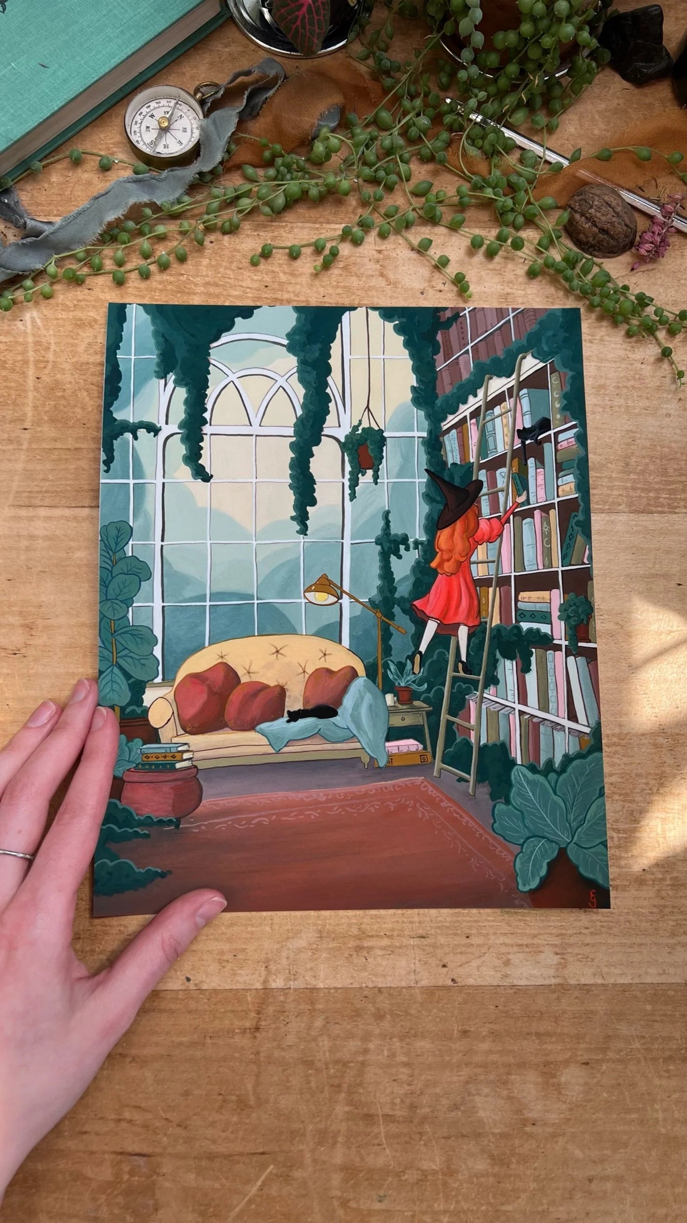 Library Ladder Print