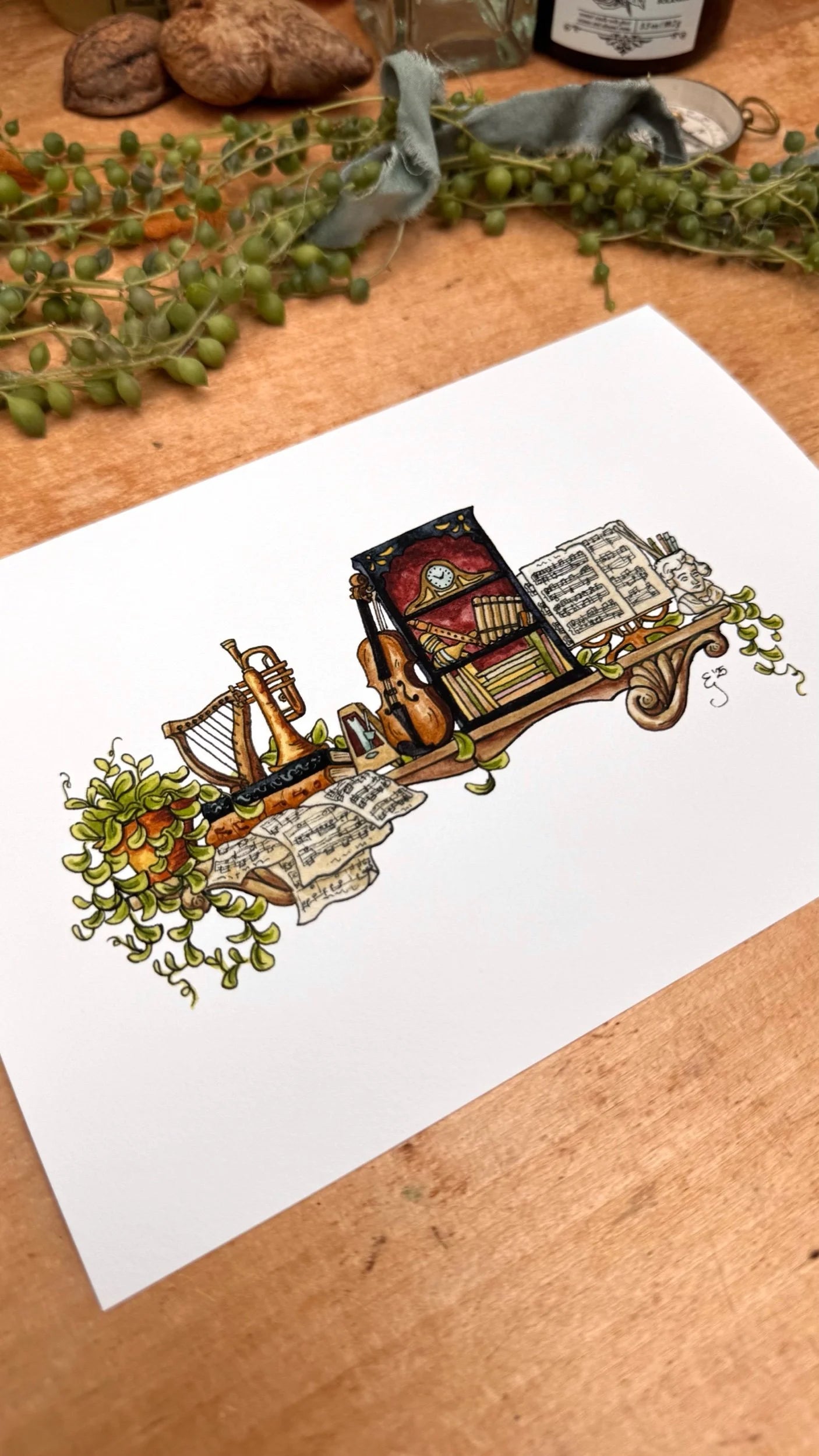 The Mini Musician's Shelf Giclée Print