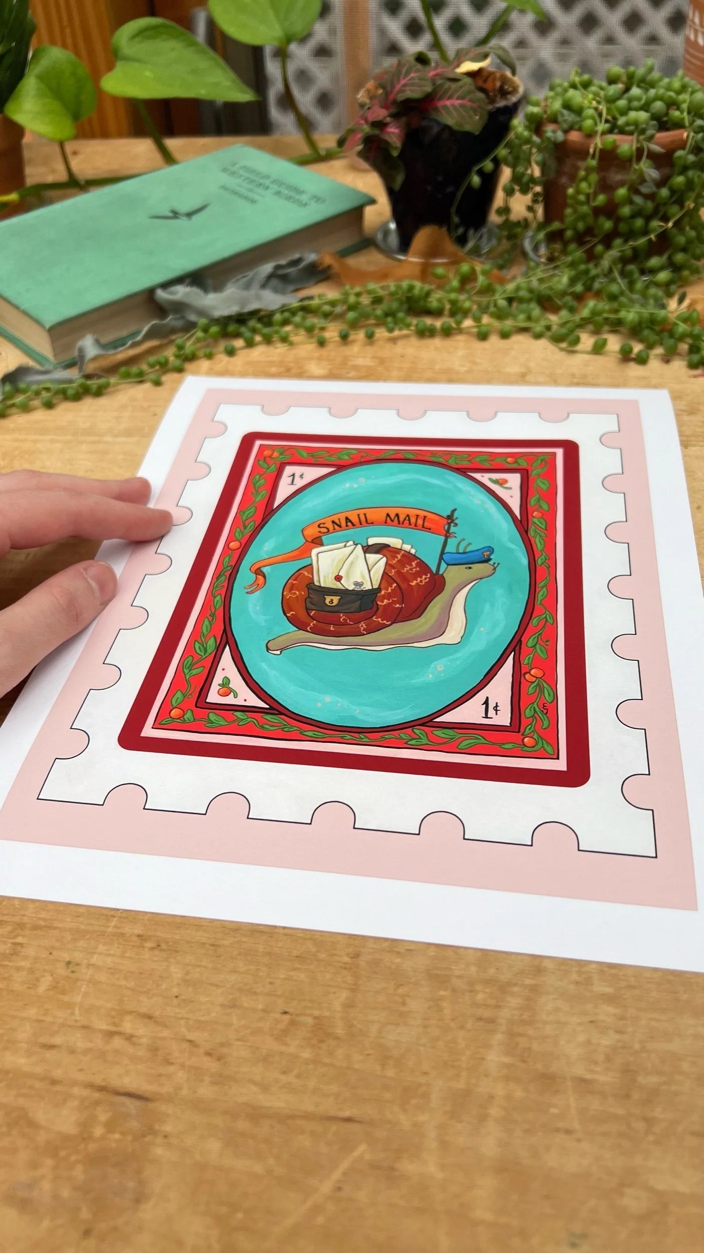 Snail Mail Stamp Print