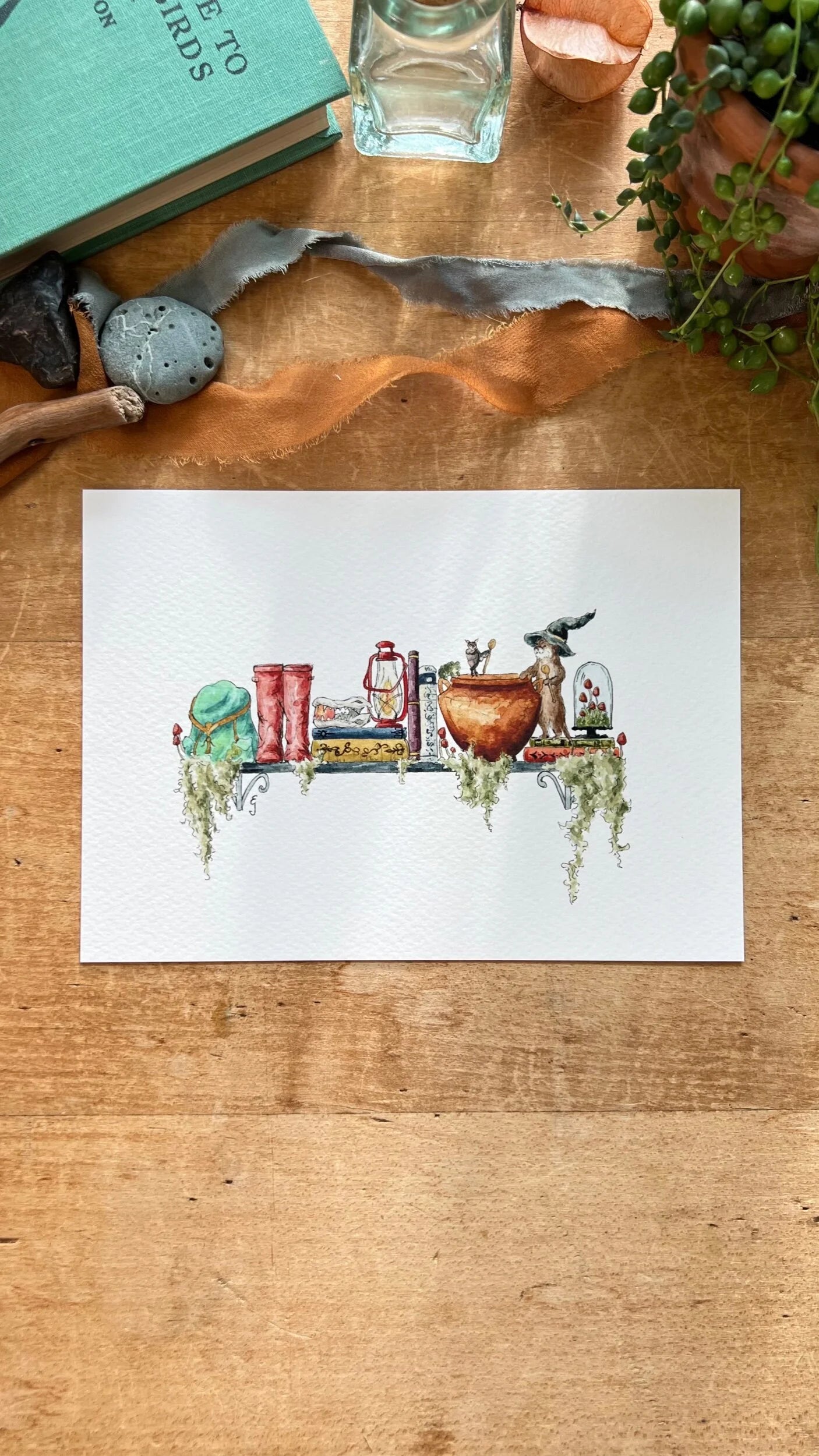 The Mini Swamp Witch's Shelf Giclée Print