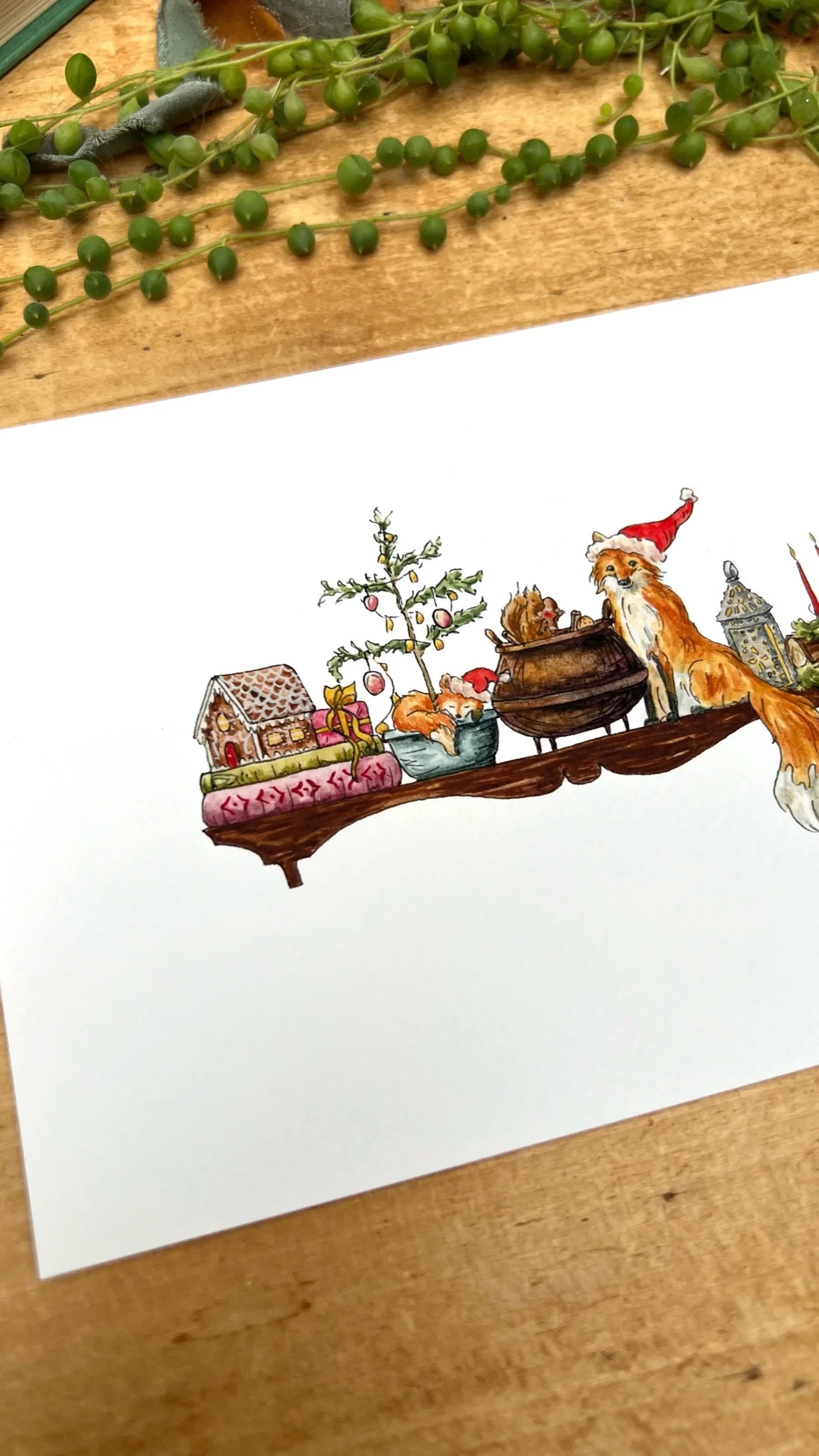 The Mini Christmas Witch's Shelf Giclée Print