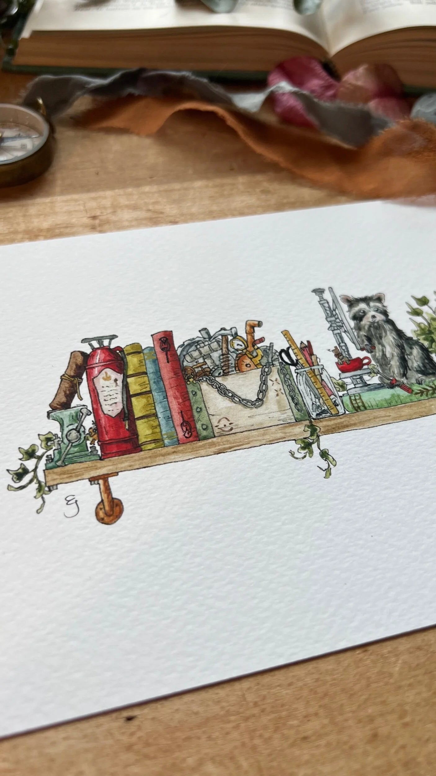 The Mini Inventor's Shelf Giclée Print