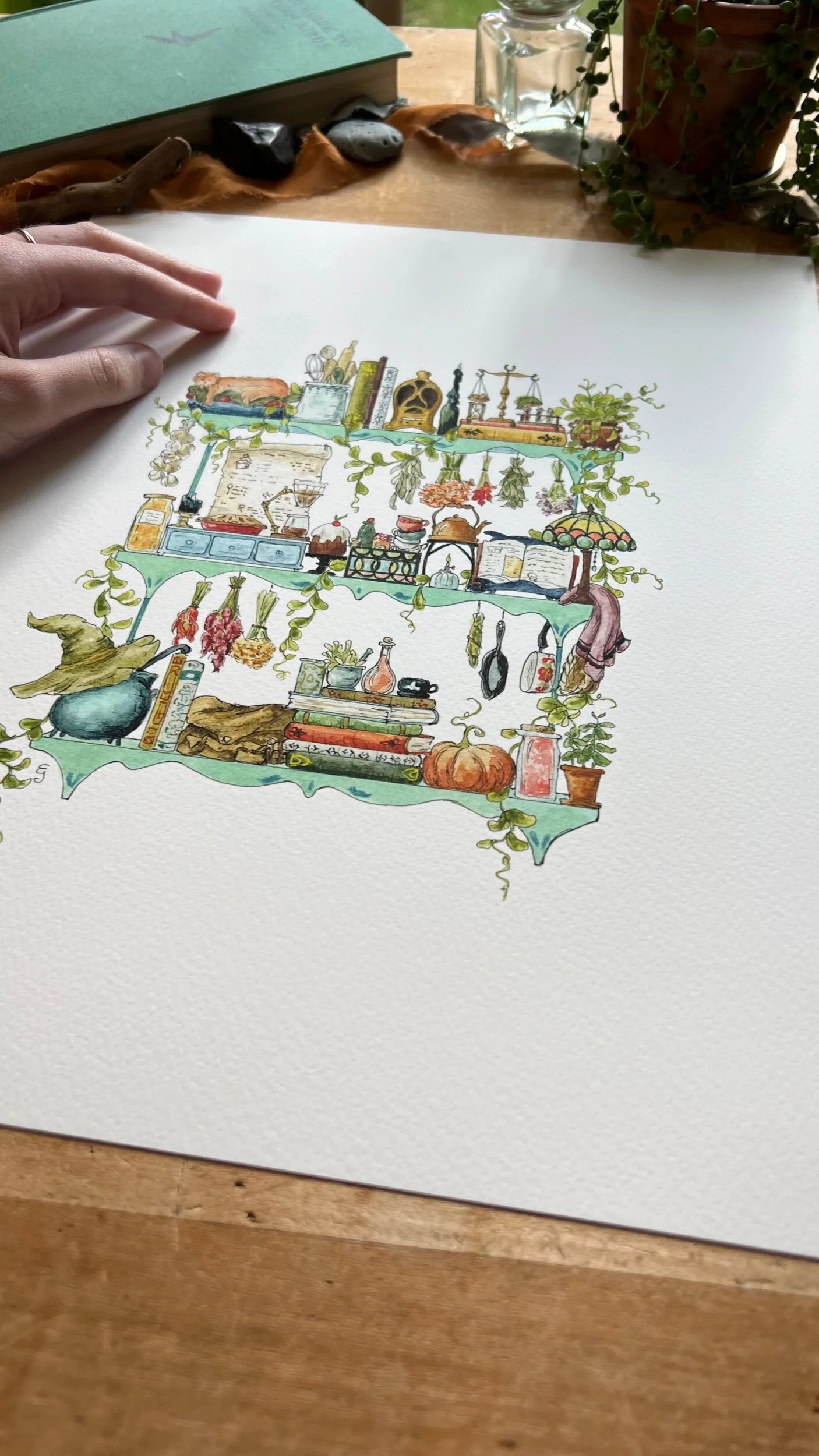 The Kitchen Witch's Shelves Giclée Print