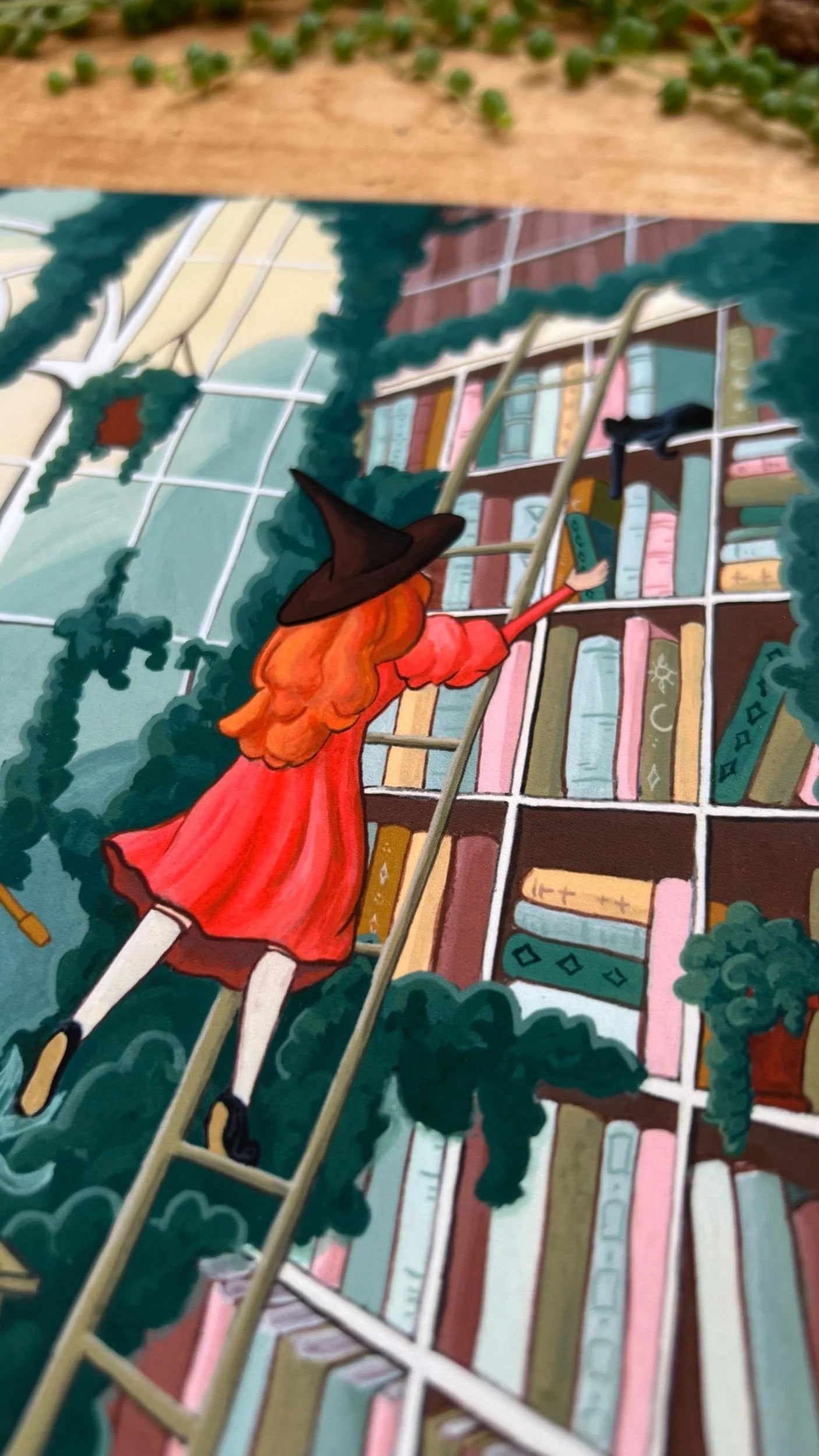 Library Ladder Print