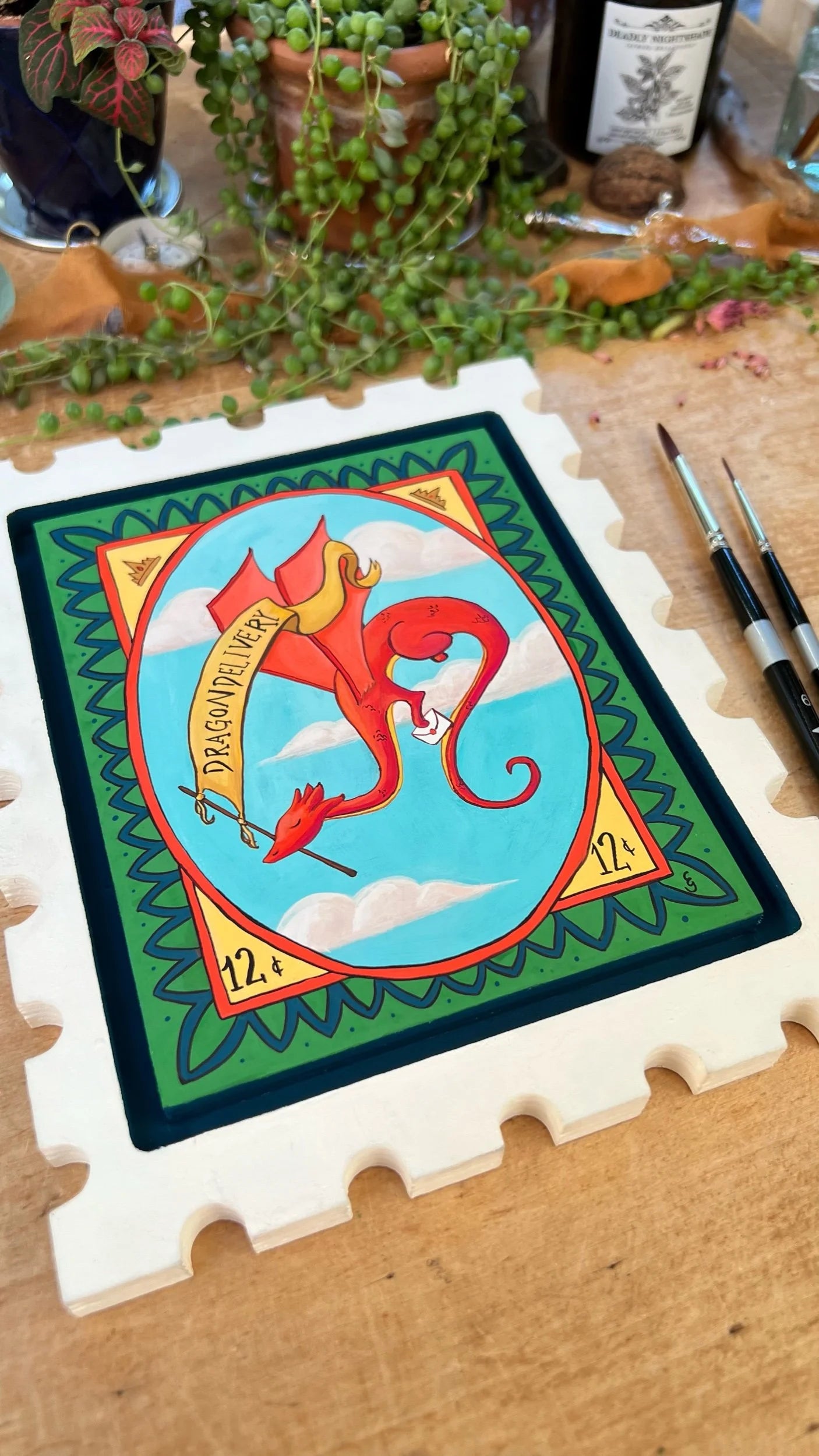 Original Dragon Delivery Painting