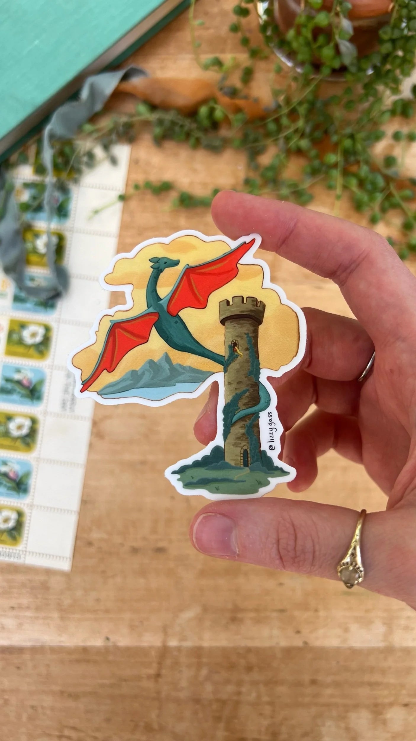 Dragon Tower Sticker