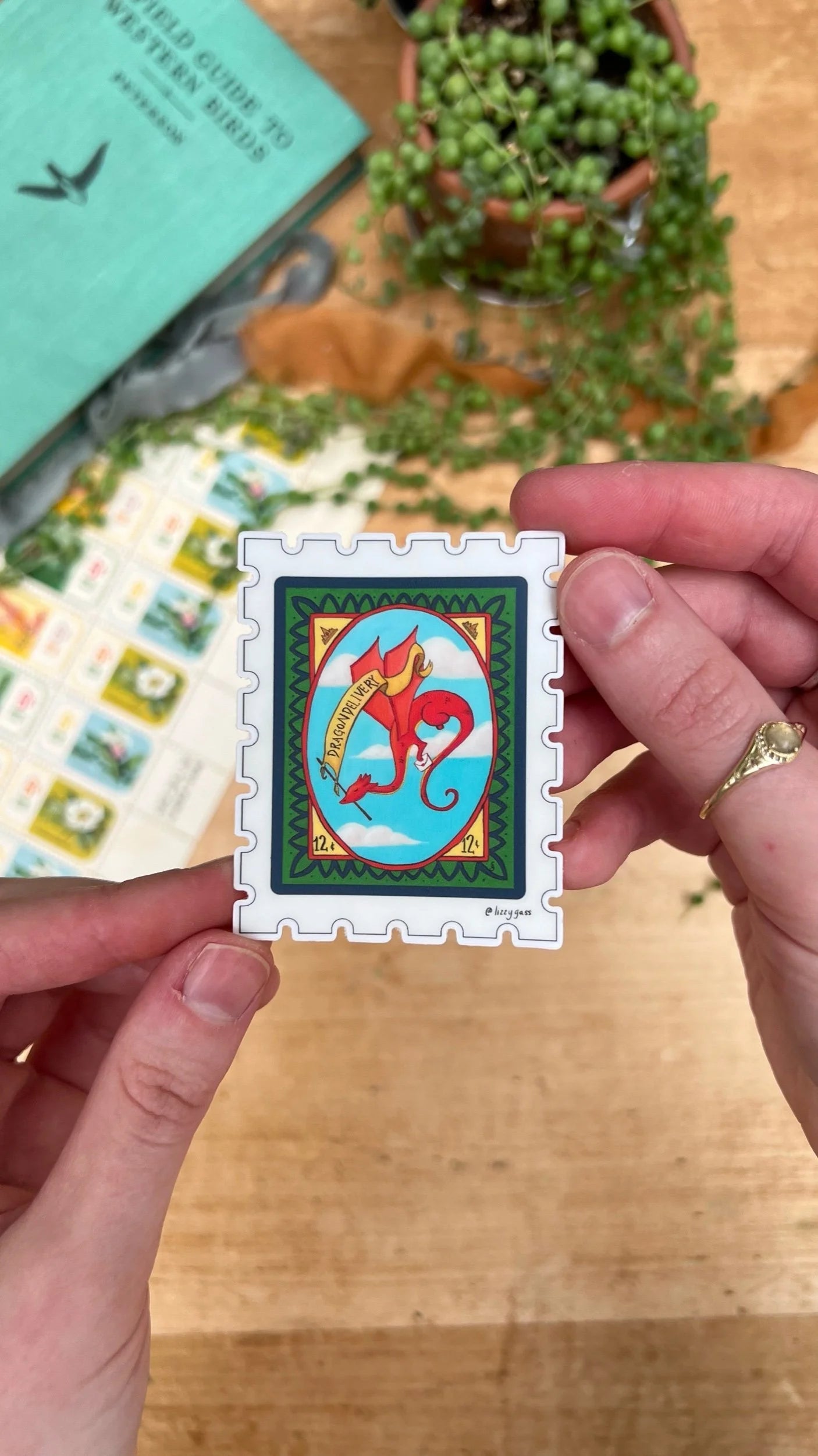 Dragon Delivery Stamp Sticker