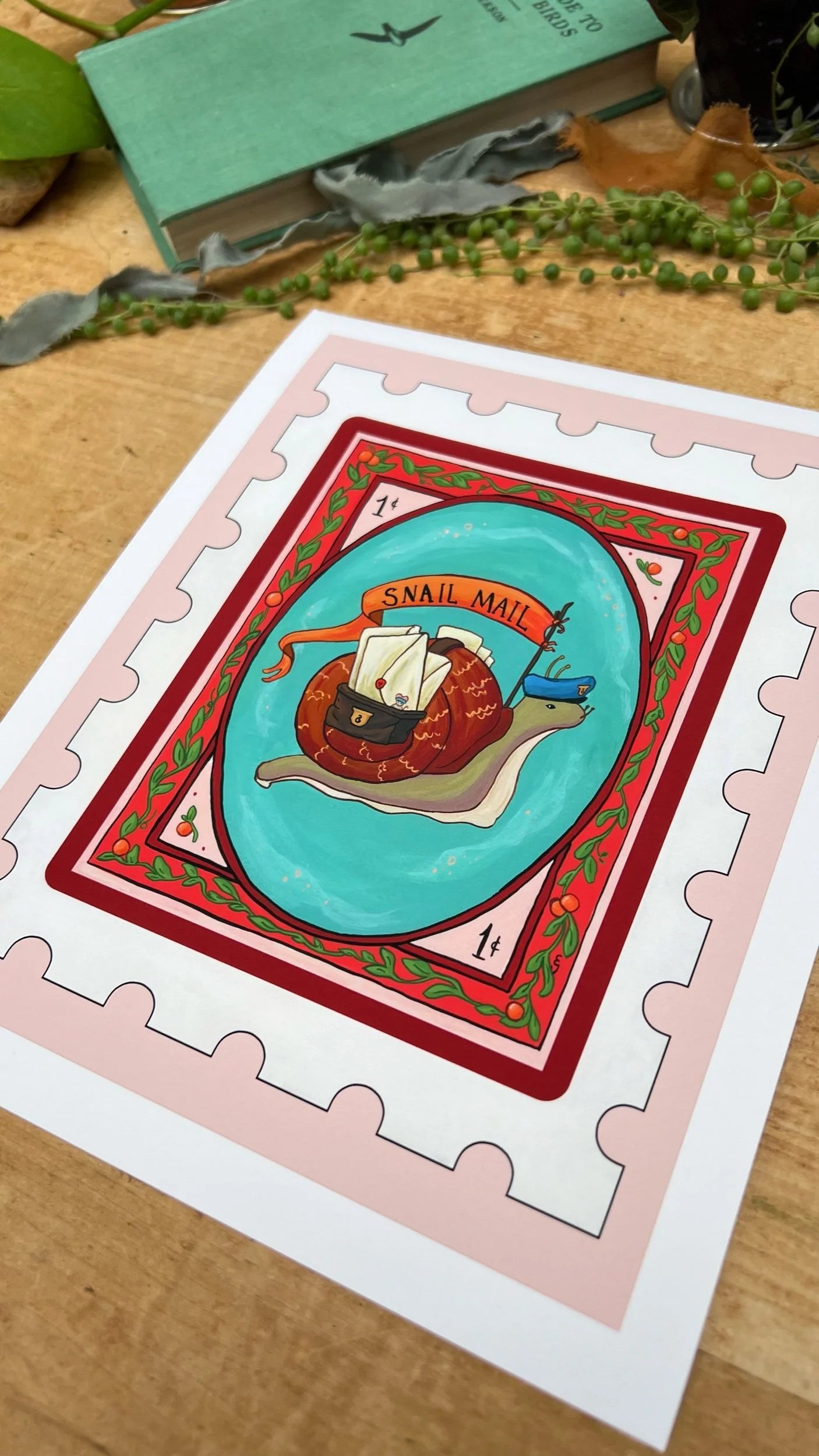 Snail Mail Stamp Print