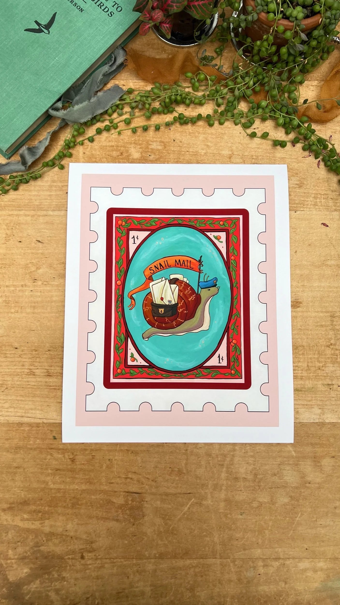 Snail Mail Stamp Print