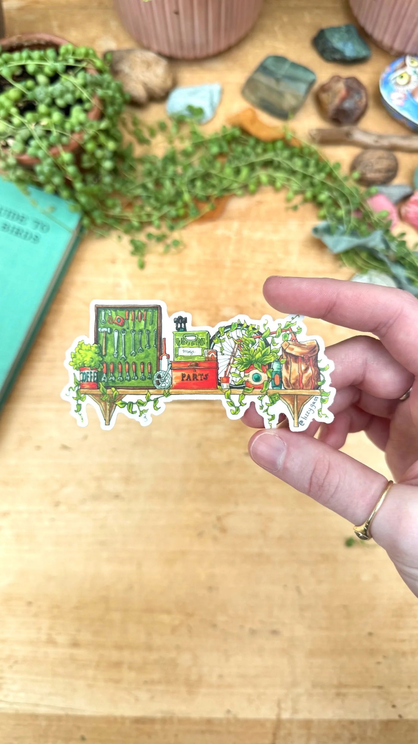 The Mini Cyclist's Shelf Sticker