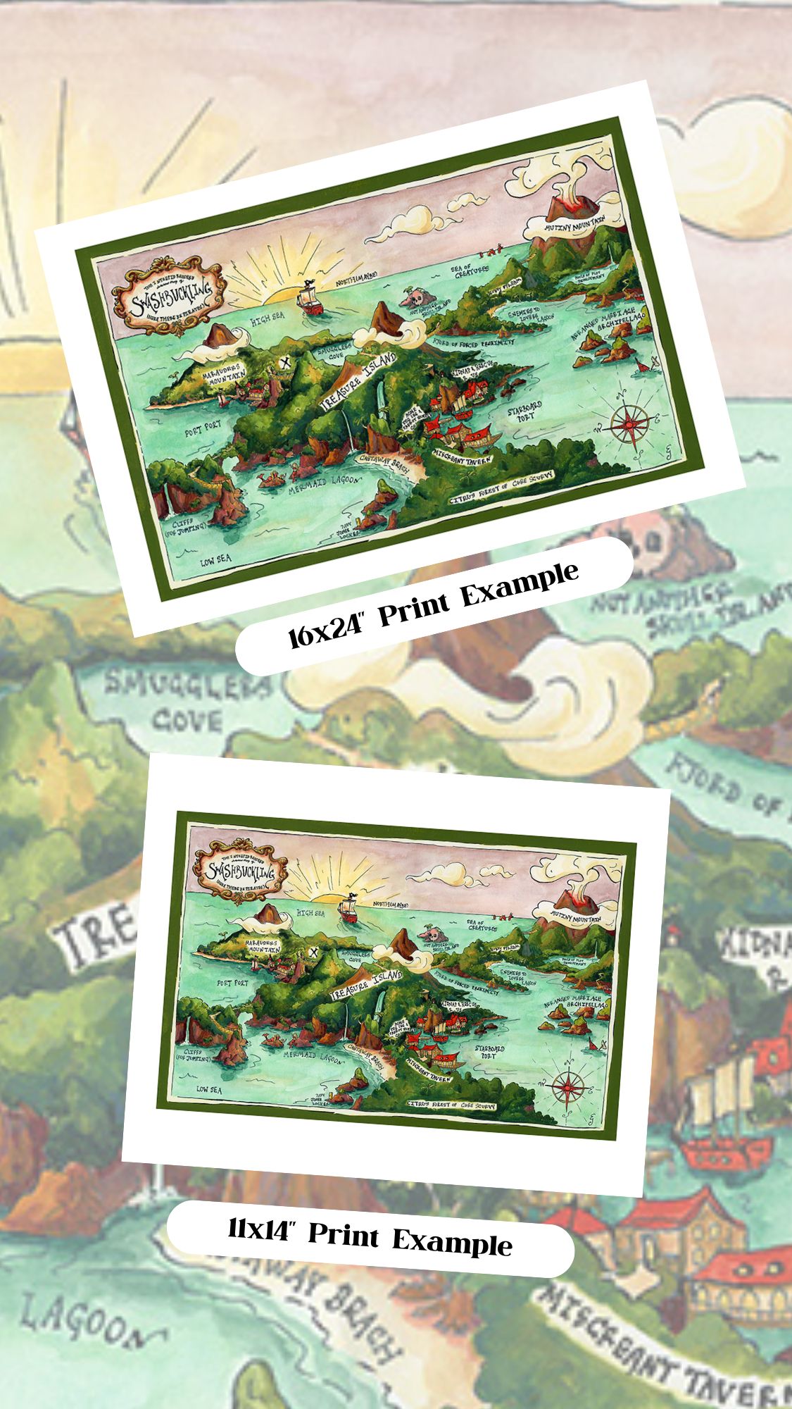Dubious Map of Swashbuckling Print