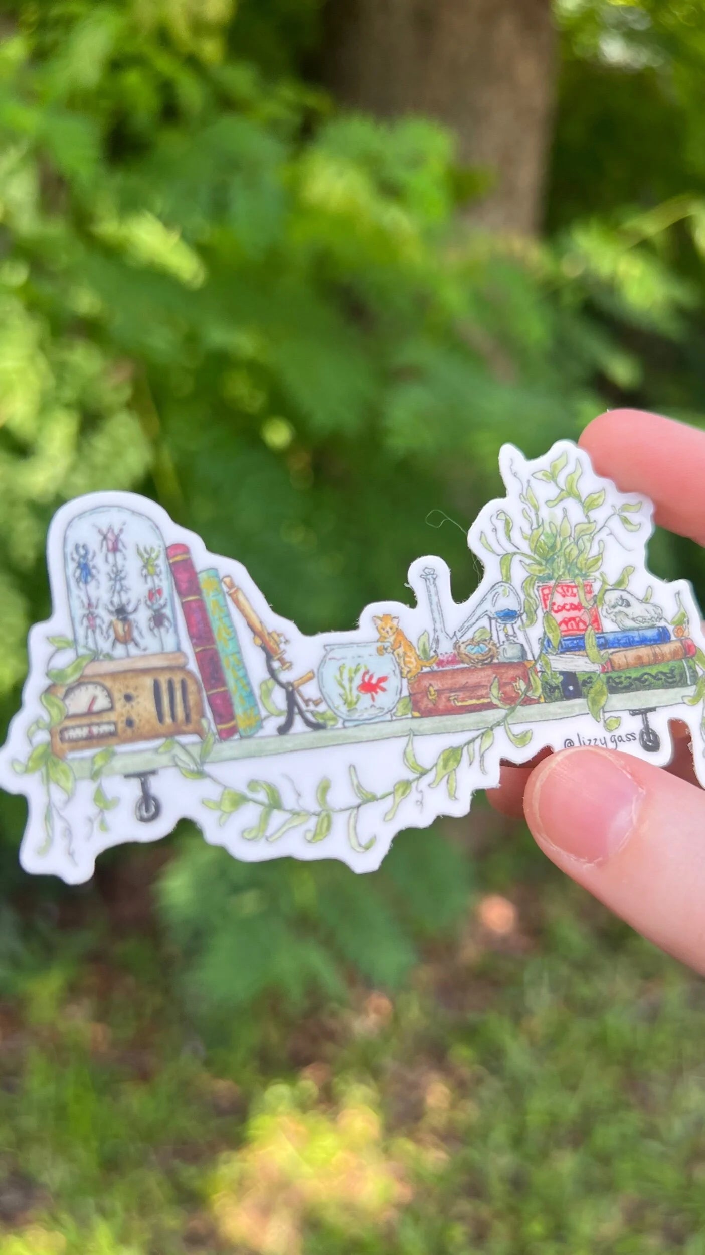 The Mini Biologist's Shelf Sticker