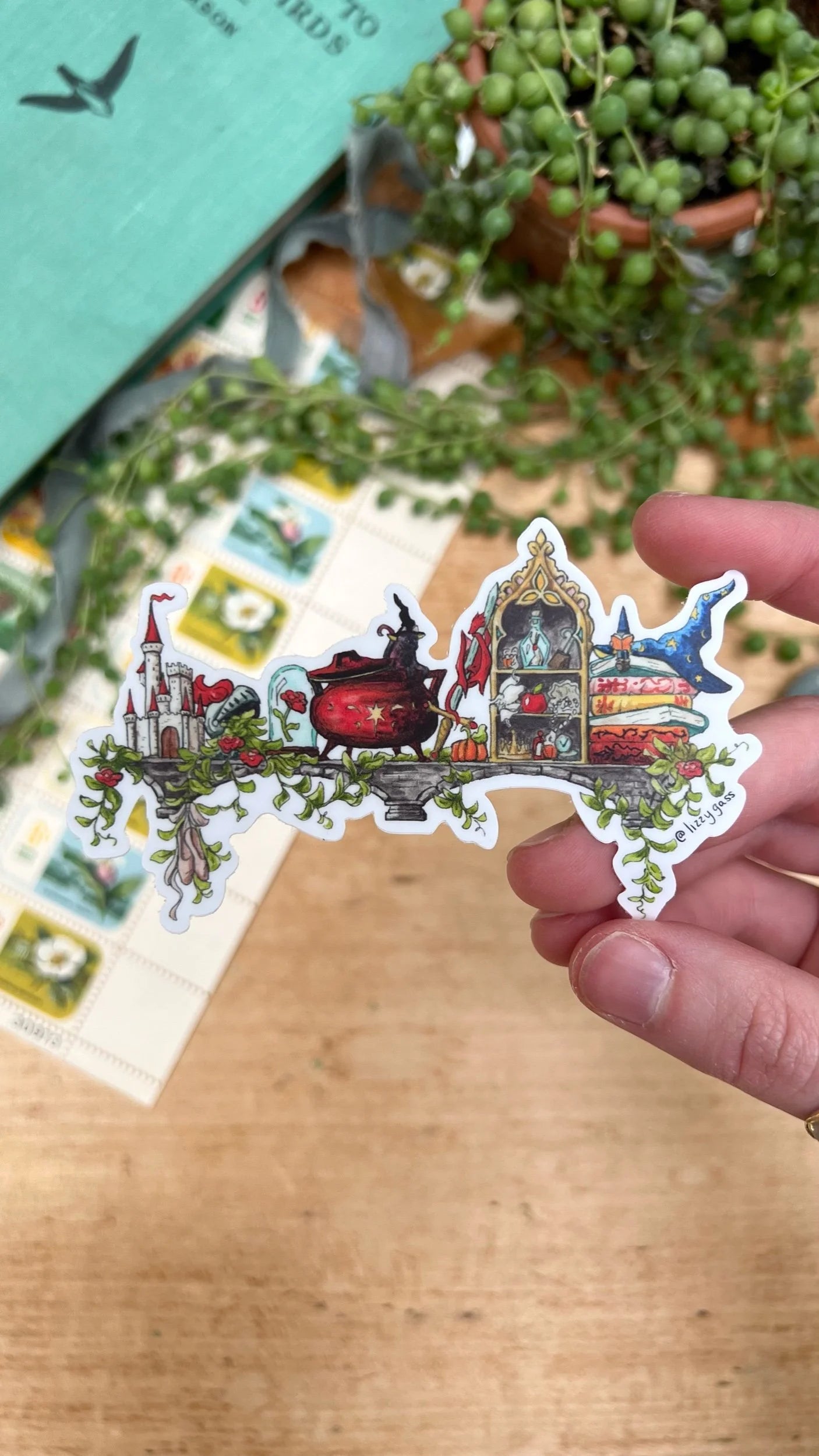 The Mini Storybook Witch's Shelf Sticker