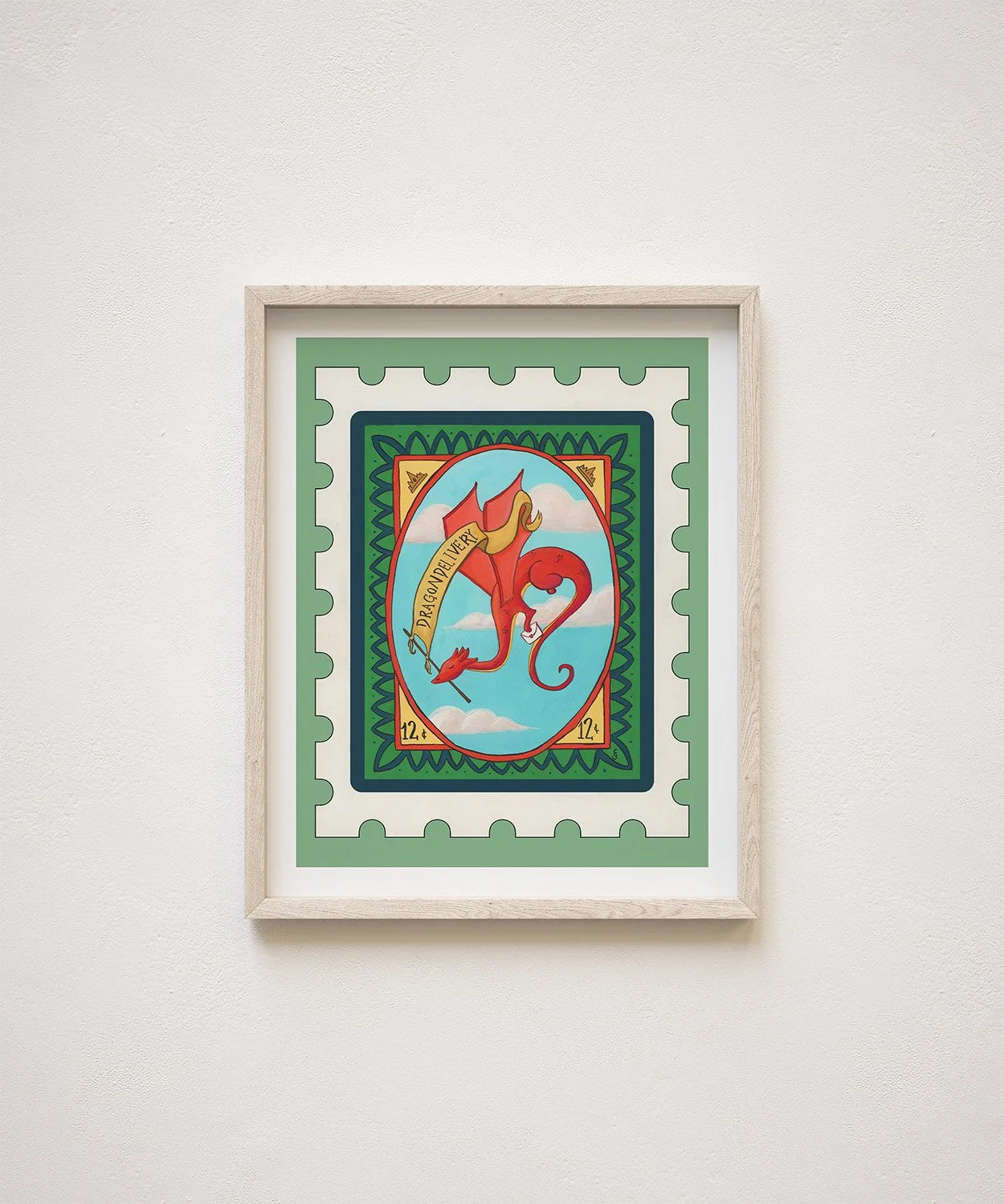 Dragon Delivery Stamp Print