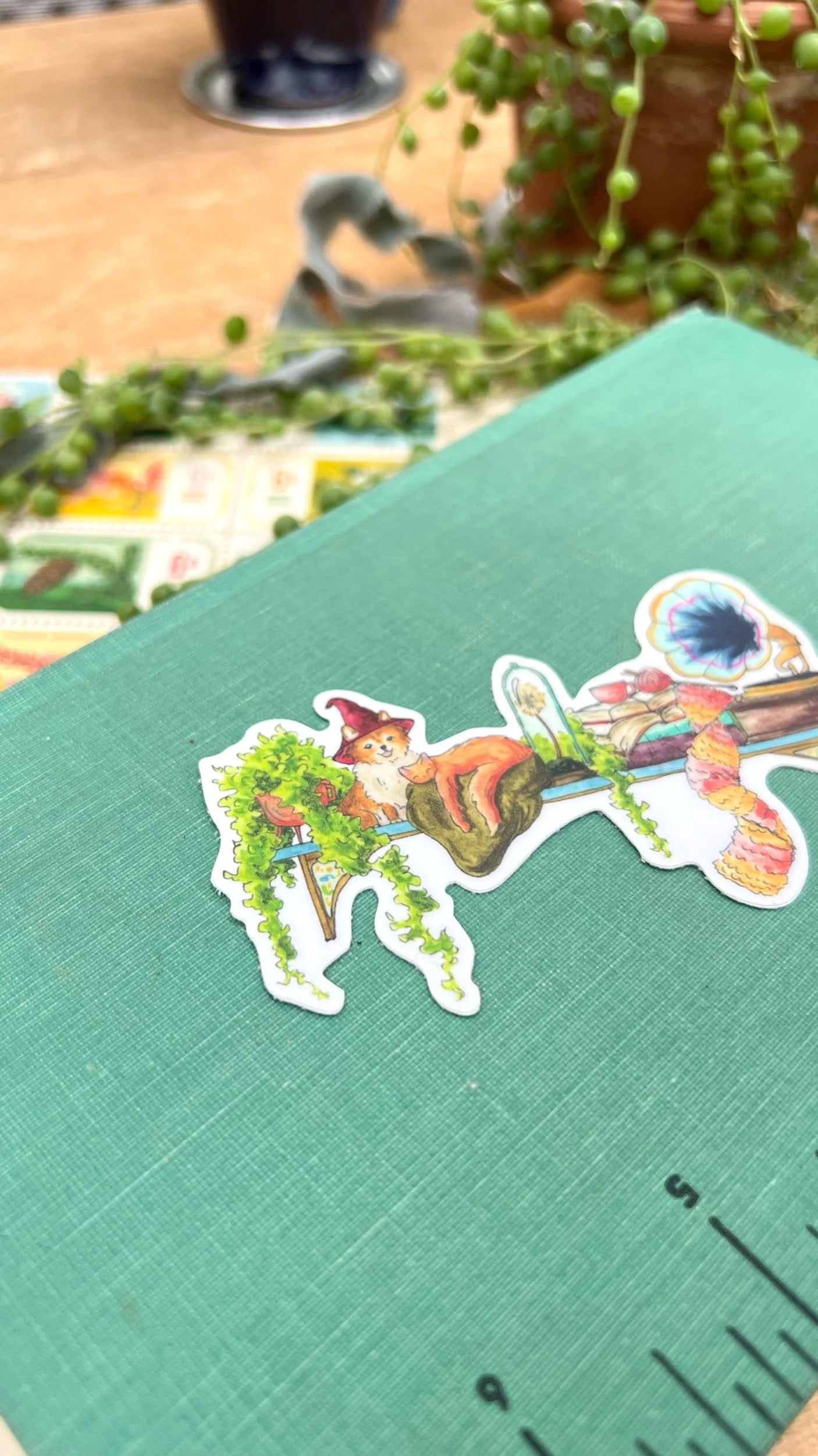 The Mini Hedge Witch's Shelf Sticker