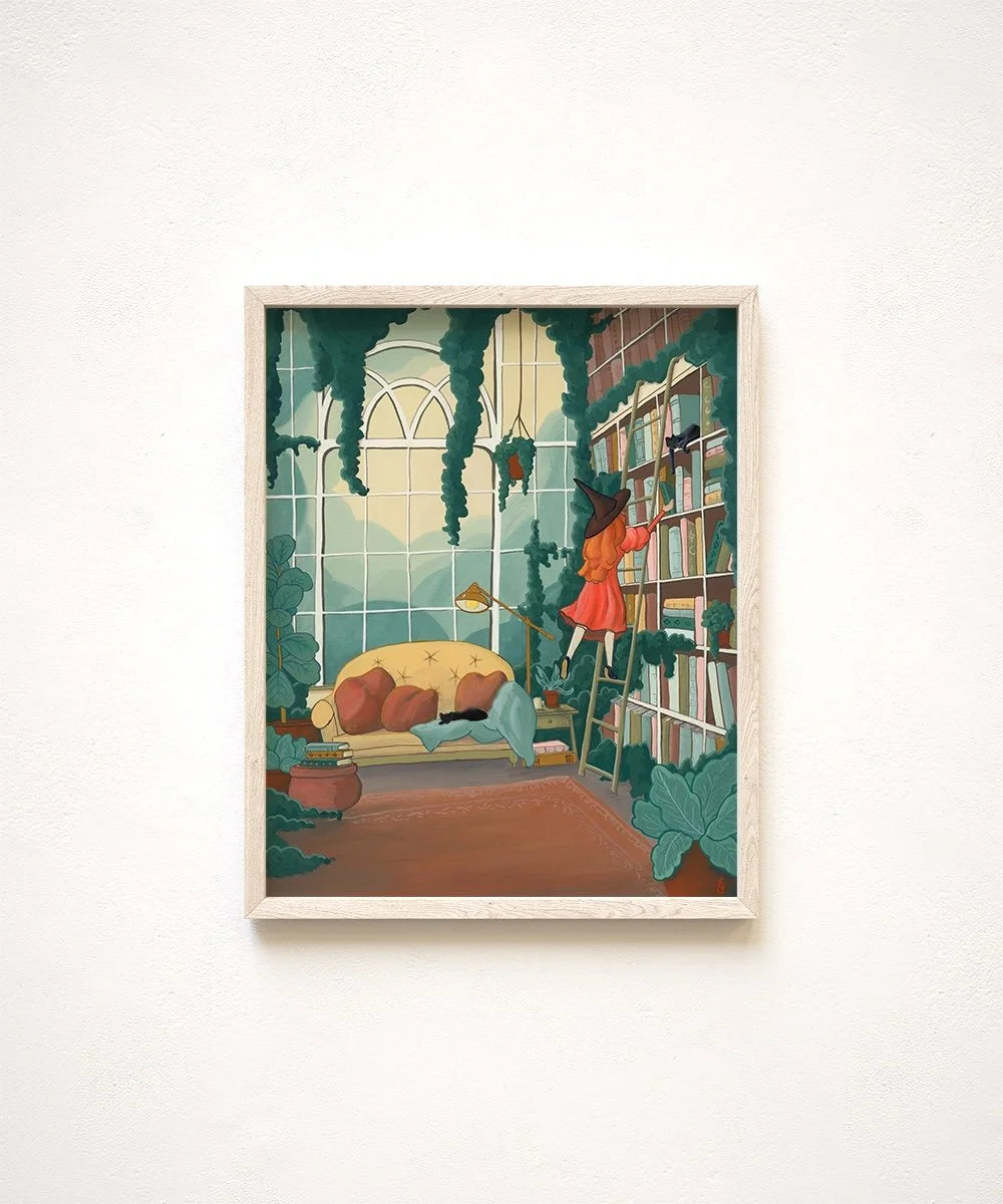 Library Ladder Print
