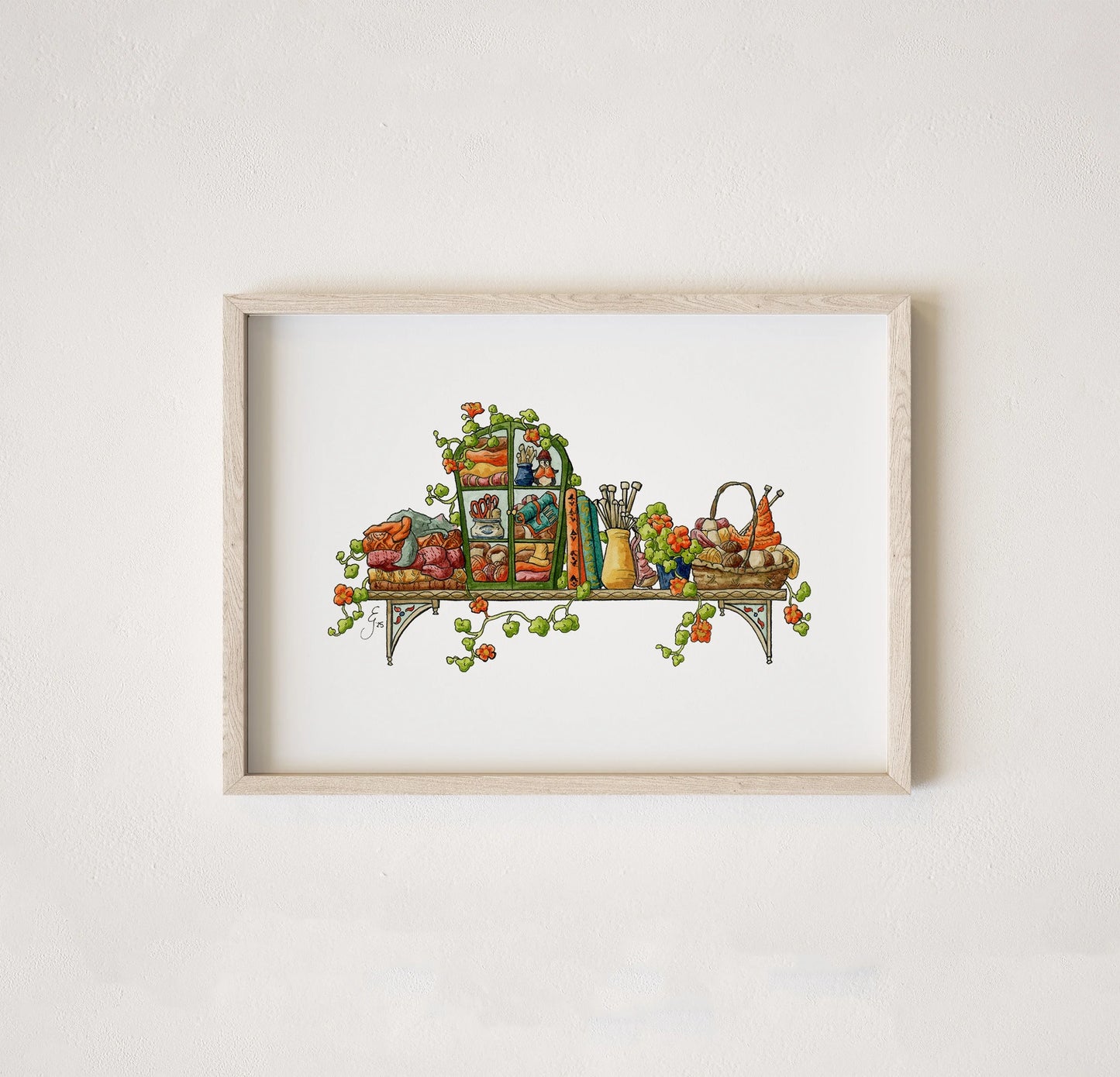 The Mini Fiber Artist's Shelf Giclée Print