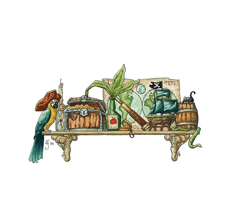 The Mini Pirate's Shelf Giclée Print