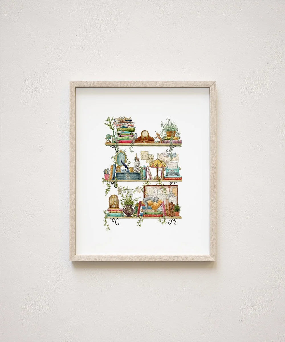 The Writer's Shelves Giclée Print