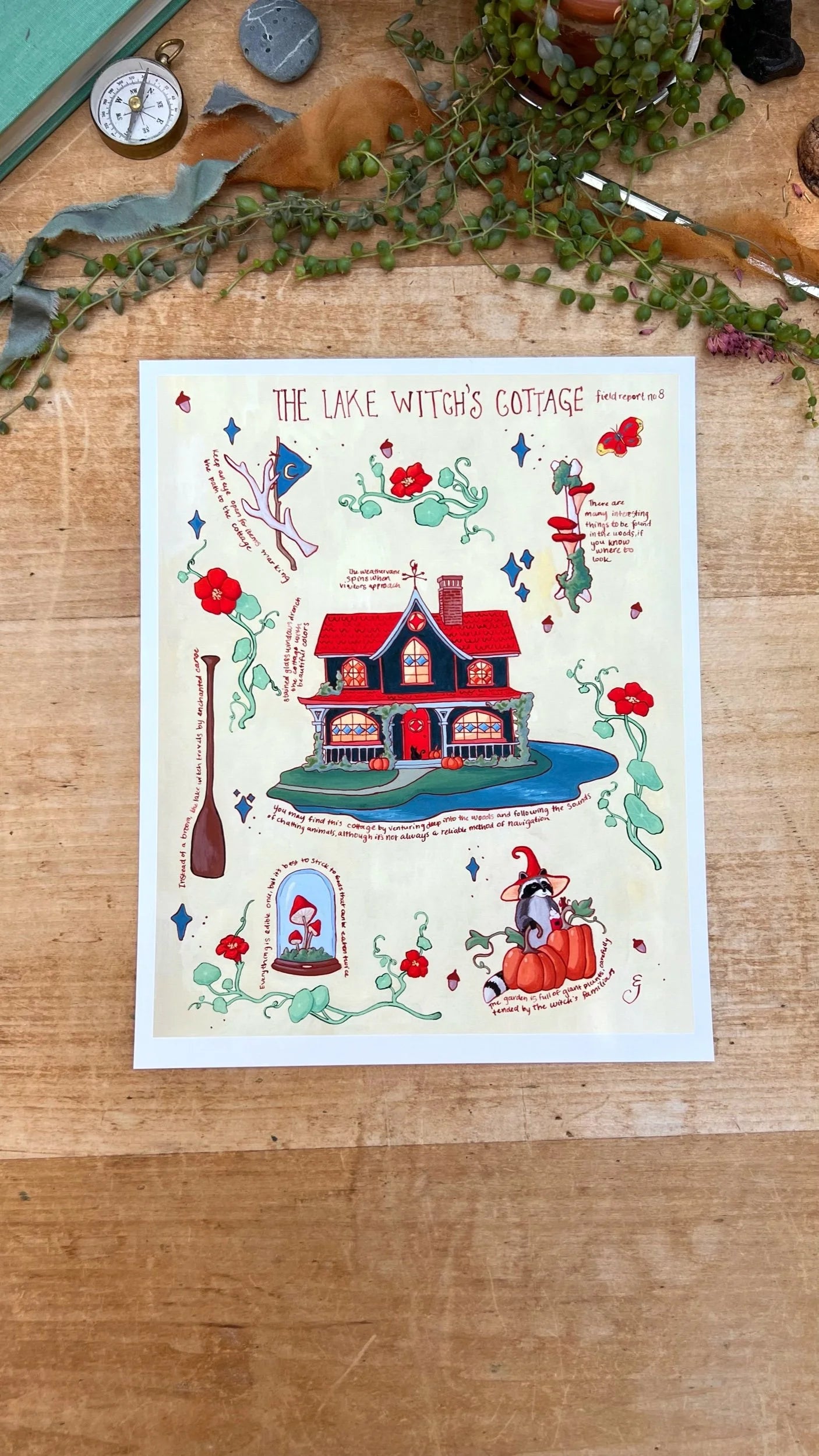 The Lake Witch's Cottage Field Report Giclée Print