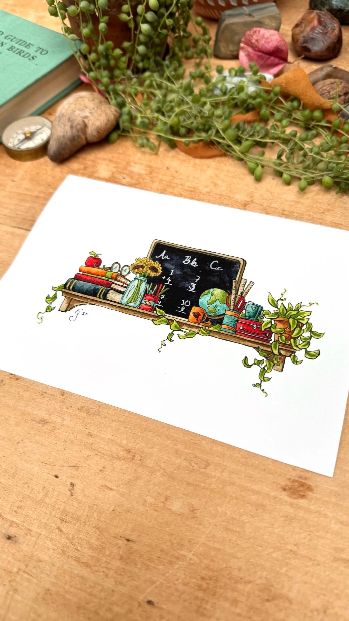 The Mini Teacher's Shelf Giclée Print