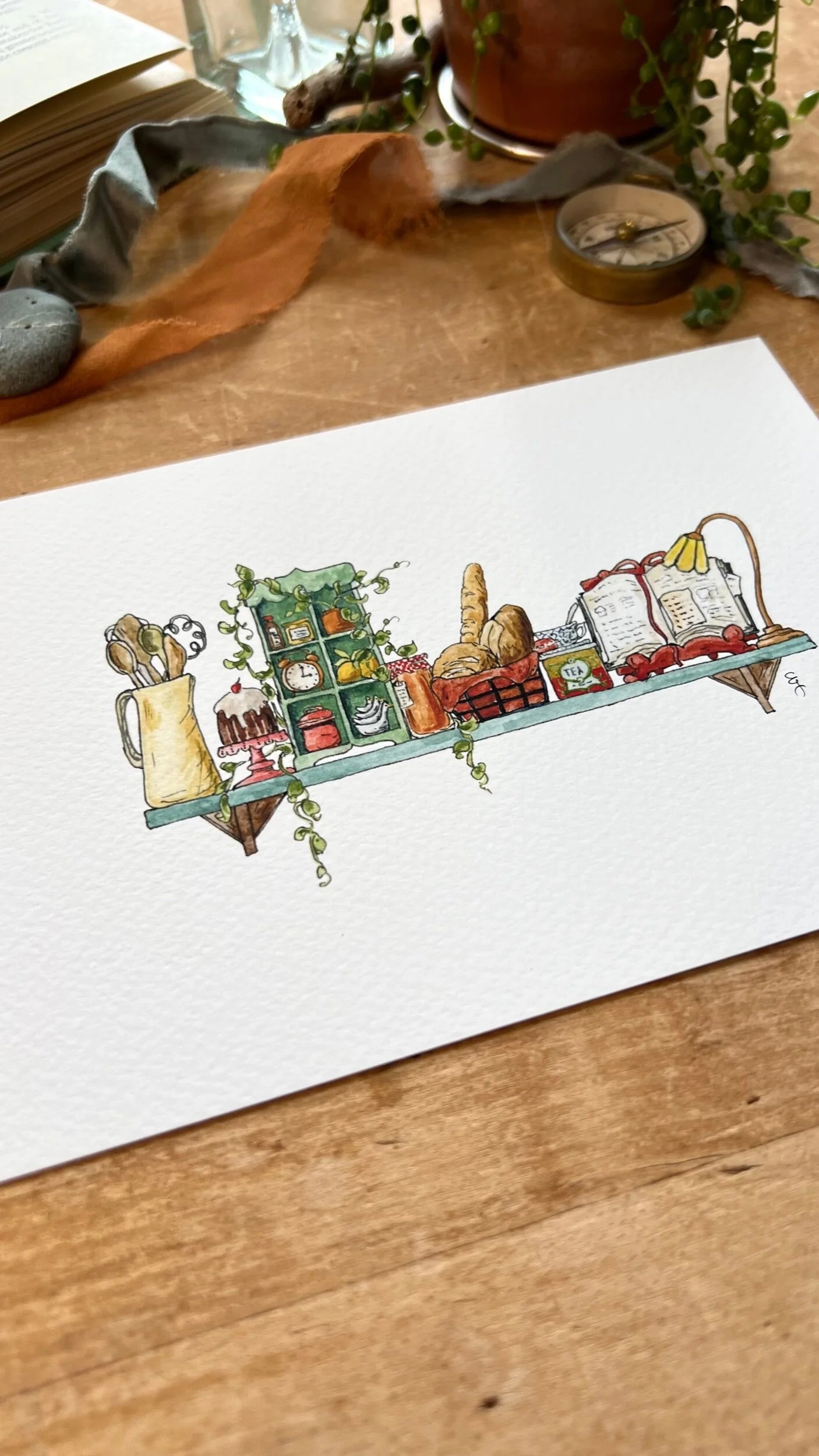 The Mini Baker's Shelf Giclée Print