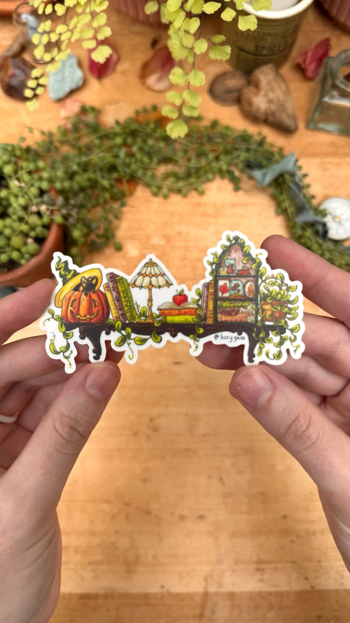 The Mini Autumn Witch's Shelf Sticker