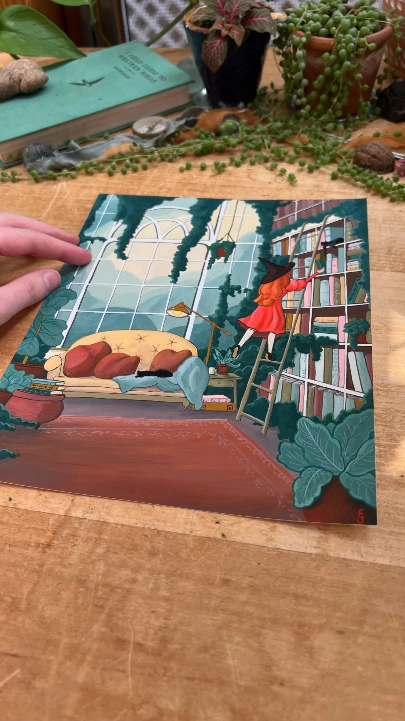 Library Ladder Print