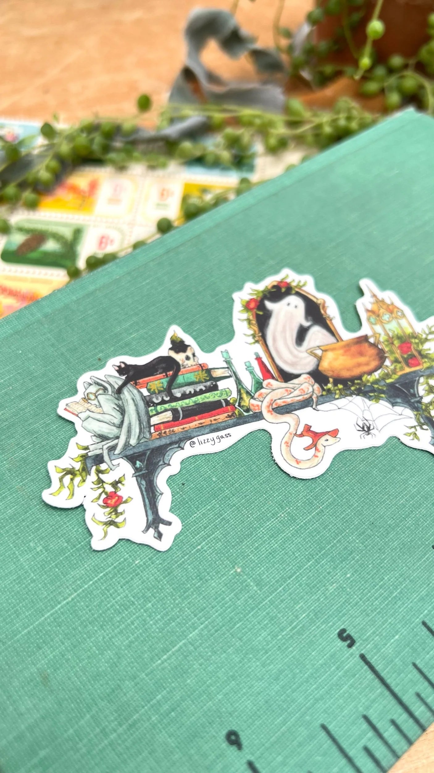 The Mini Gothic Witch's Shelf Sticker