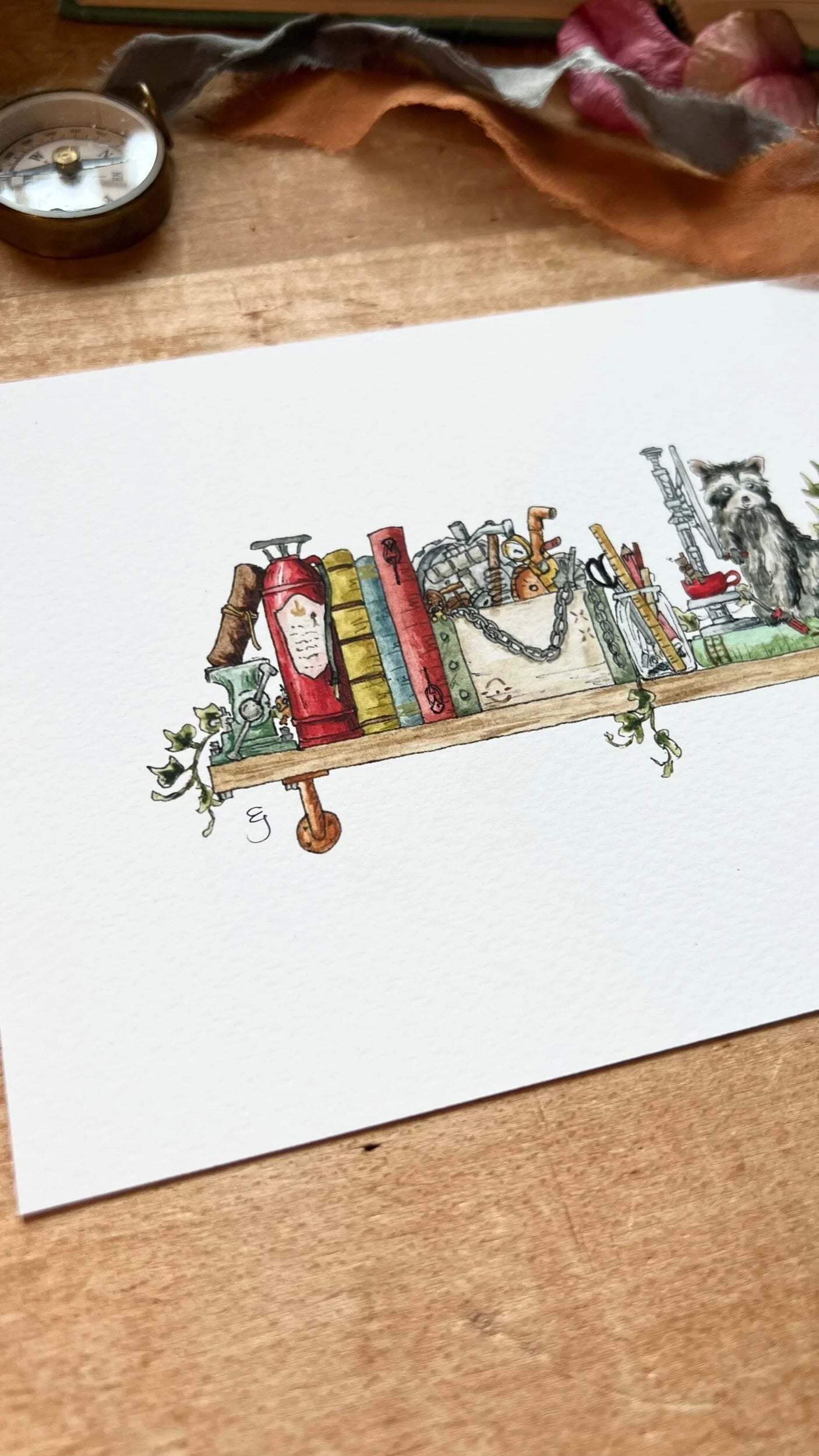 The Mini Inventor's Shelf Giclée Print