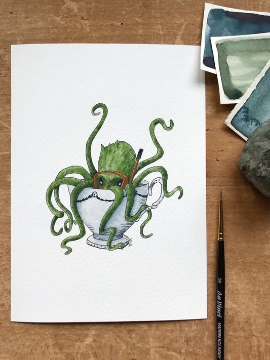 Kraken in a Teacup Giclée Print