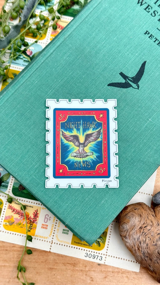 Night Hawk News Stamp Sticker