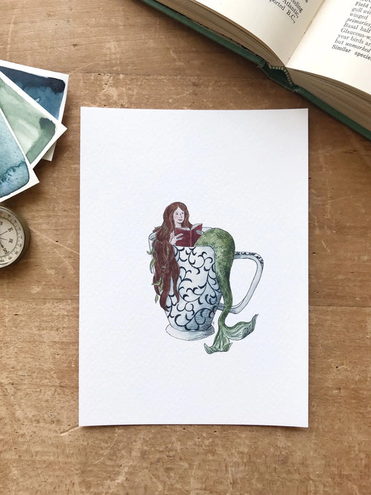 Mermaid in a Teacup Giclée Print