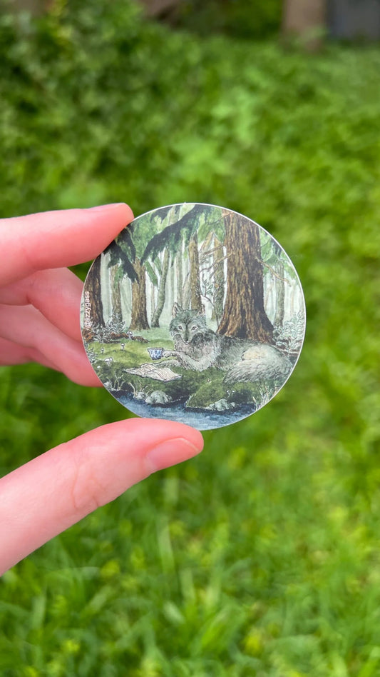 Wolf in the Woods Sticker