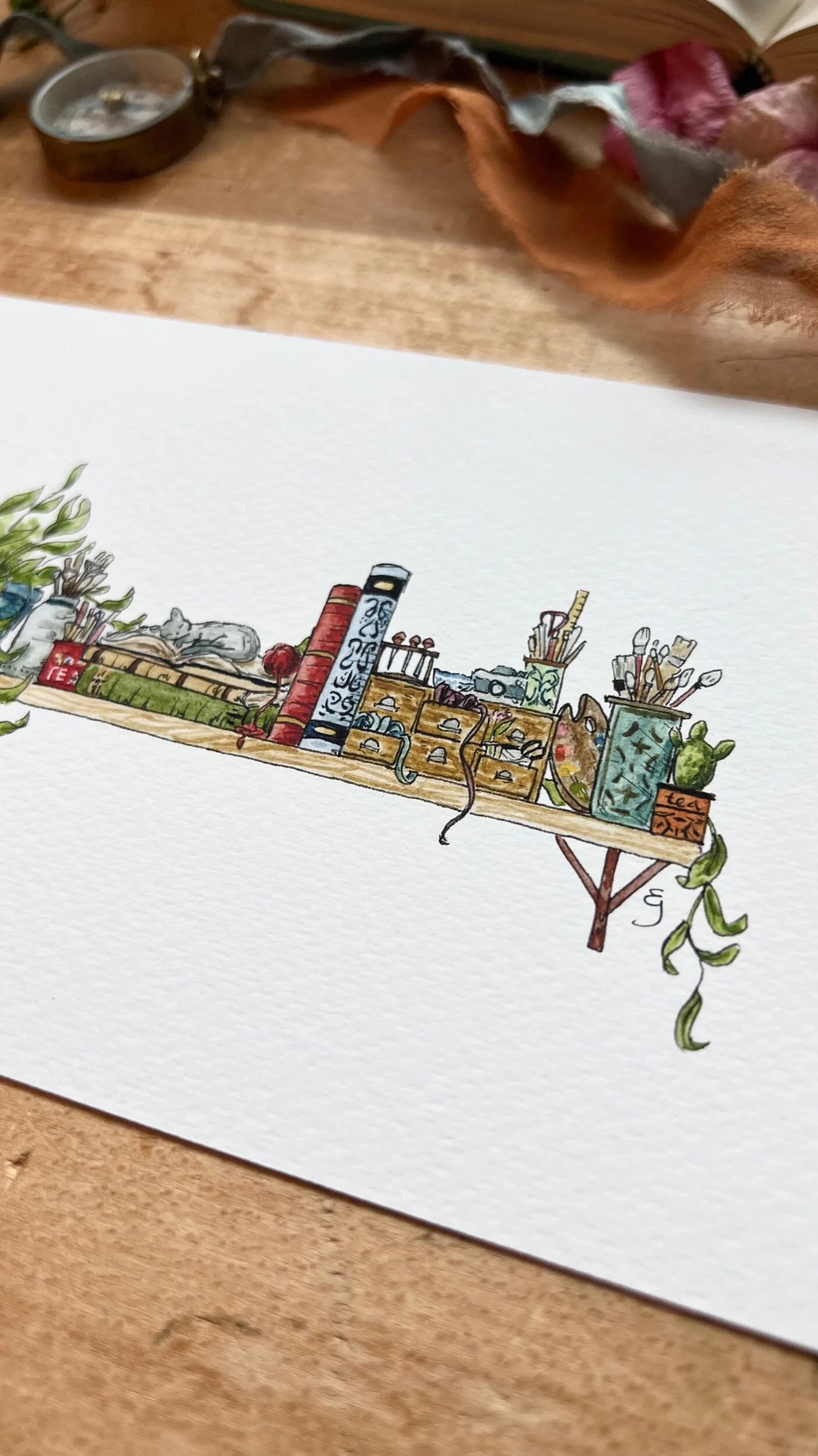 The Mini Artist's Shelf Giclée Print