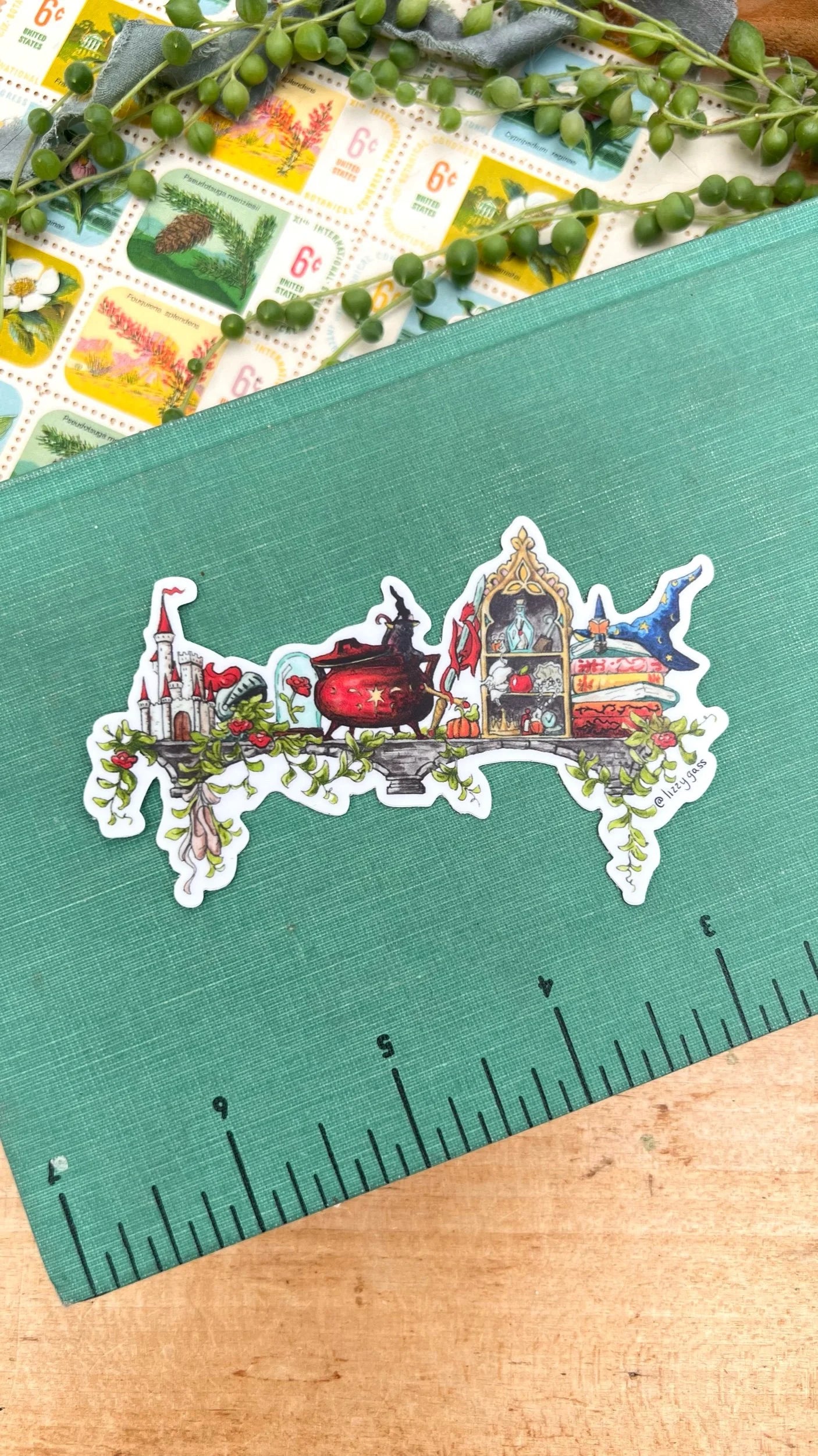 The Mini Storybook Witch's Shelf Sticker