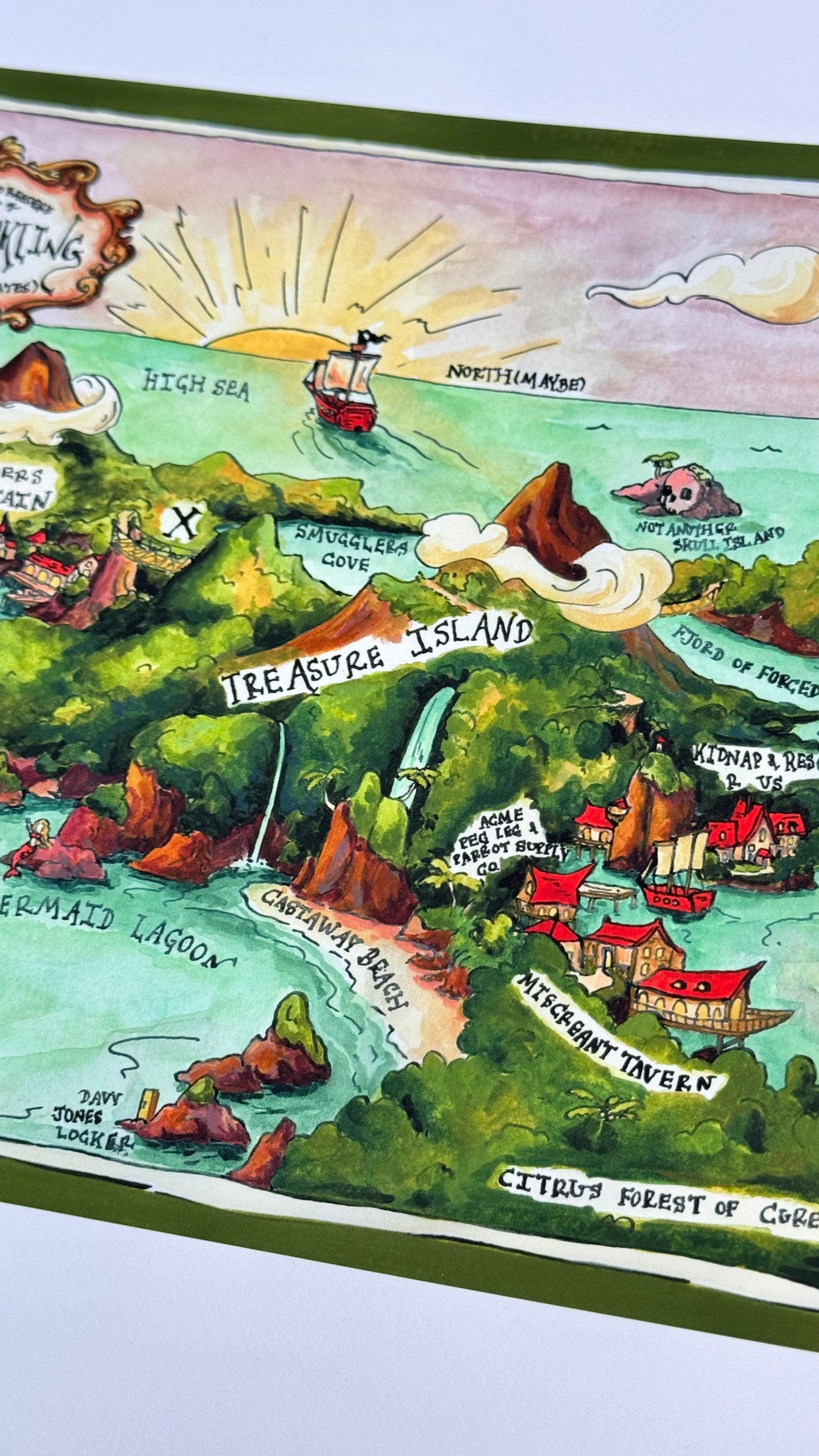 Dubious Map of Swashbuckling Print
