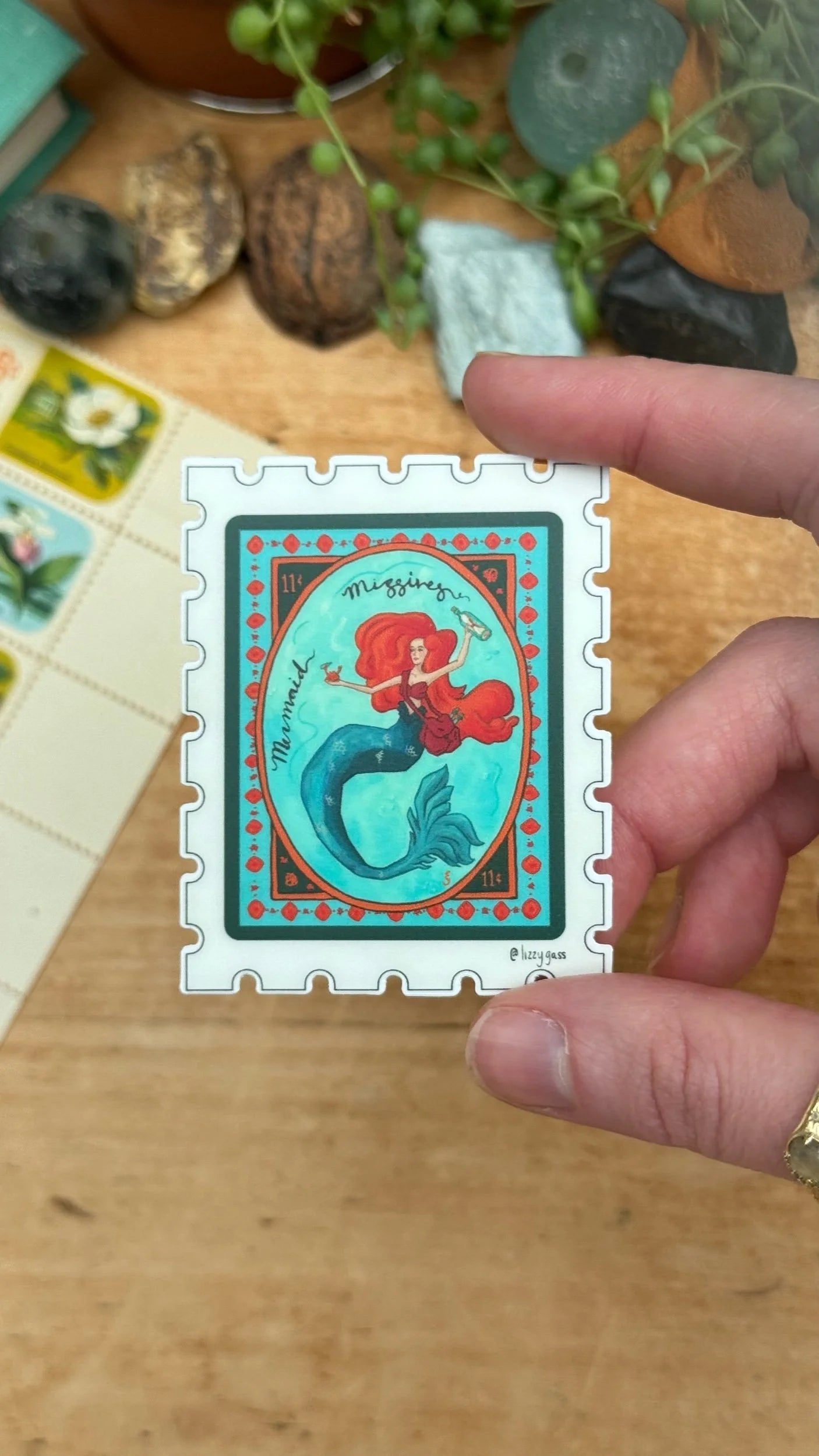 Mermaid Missives Stamp Sticker