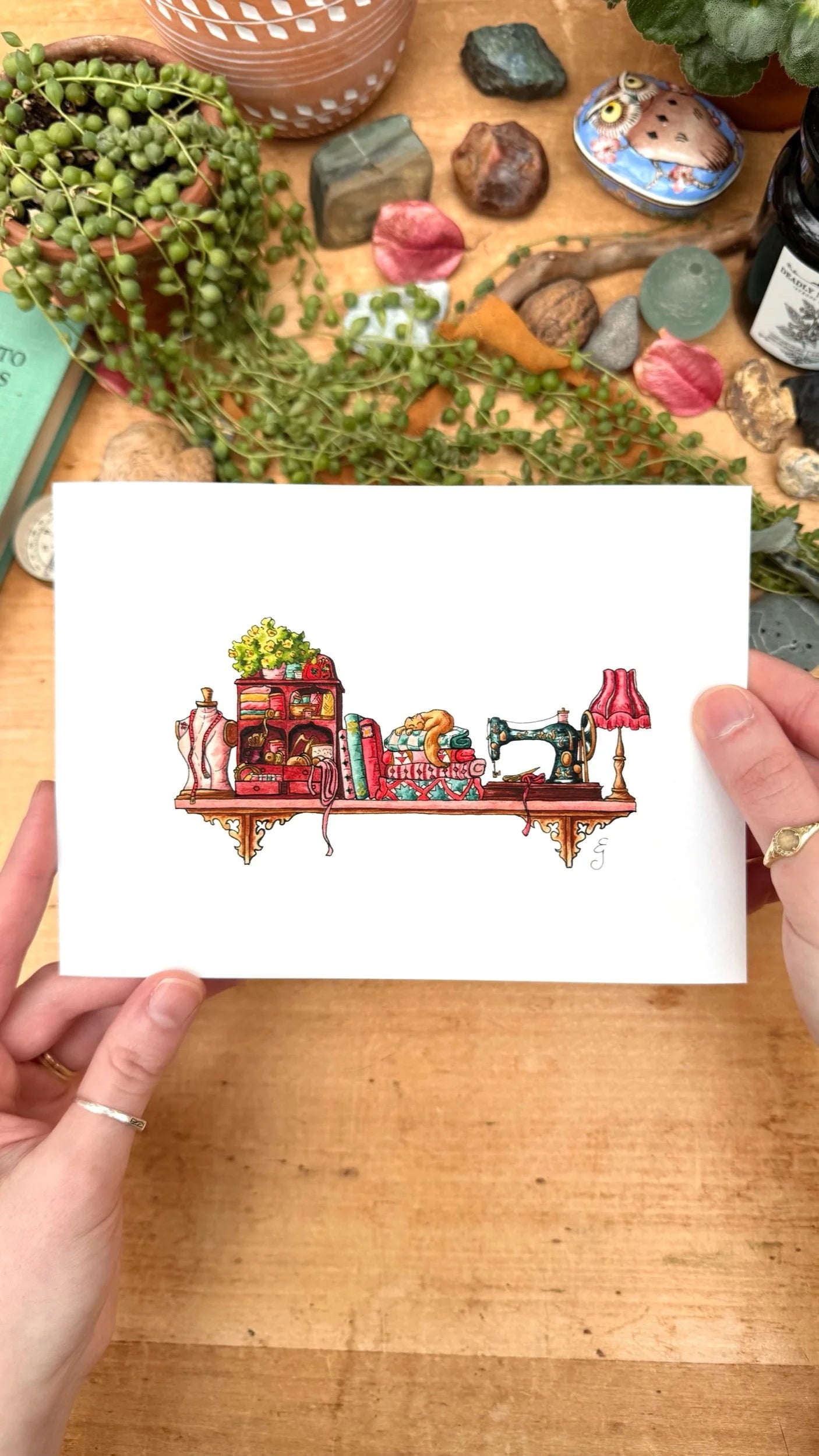 The Mini Sewist's Shelf Giclée Print