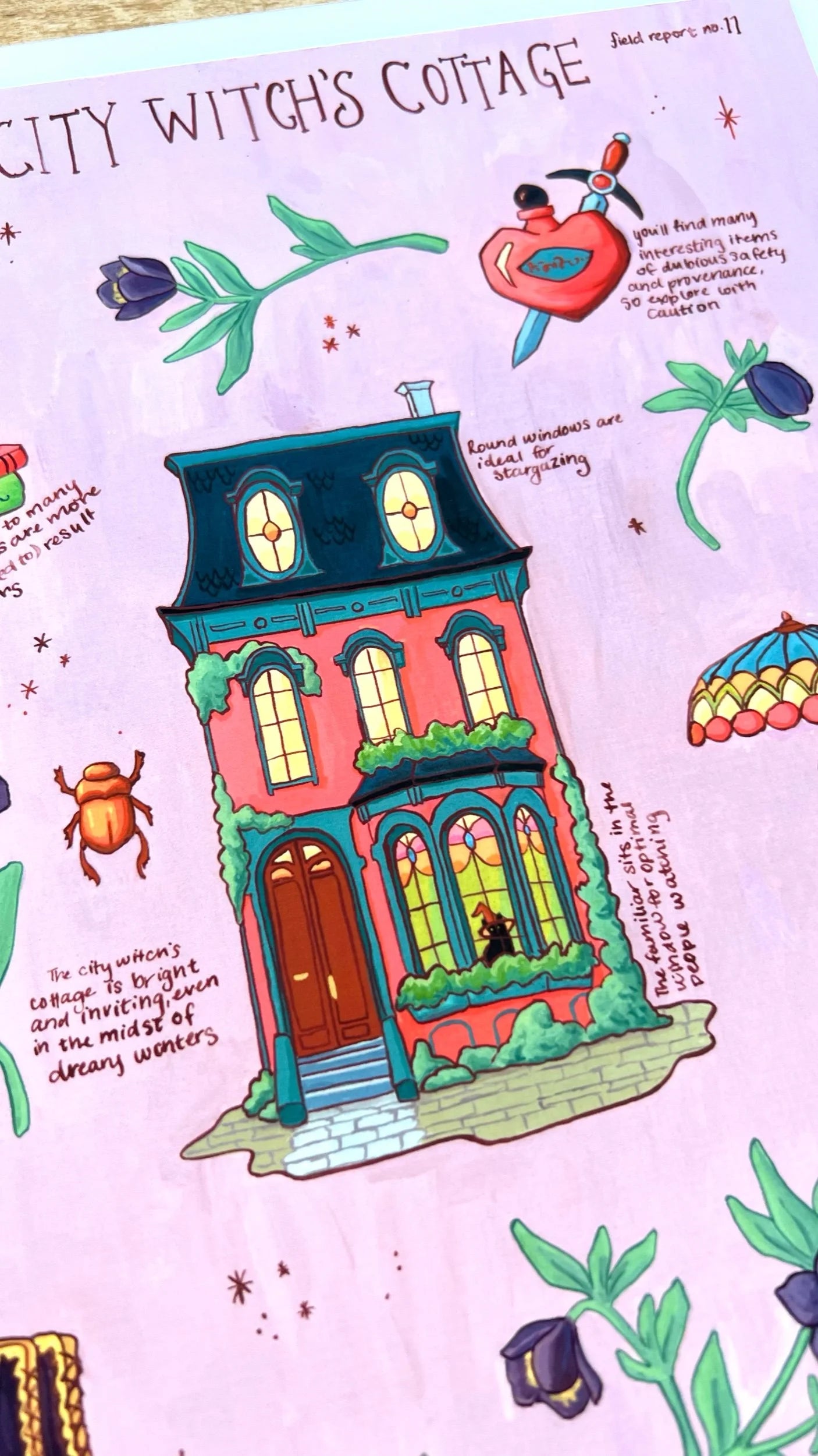 The City Witch's Cottage Field Report Giclée Print