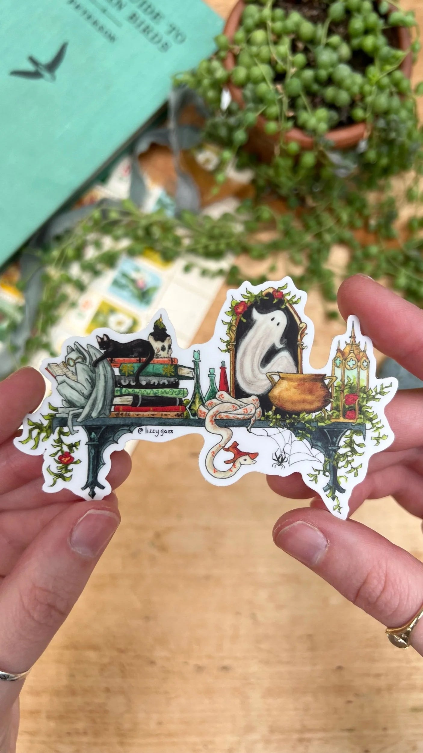 The Mini Gothic Witch's Shelf Sticker