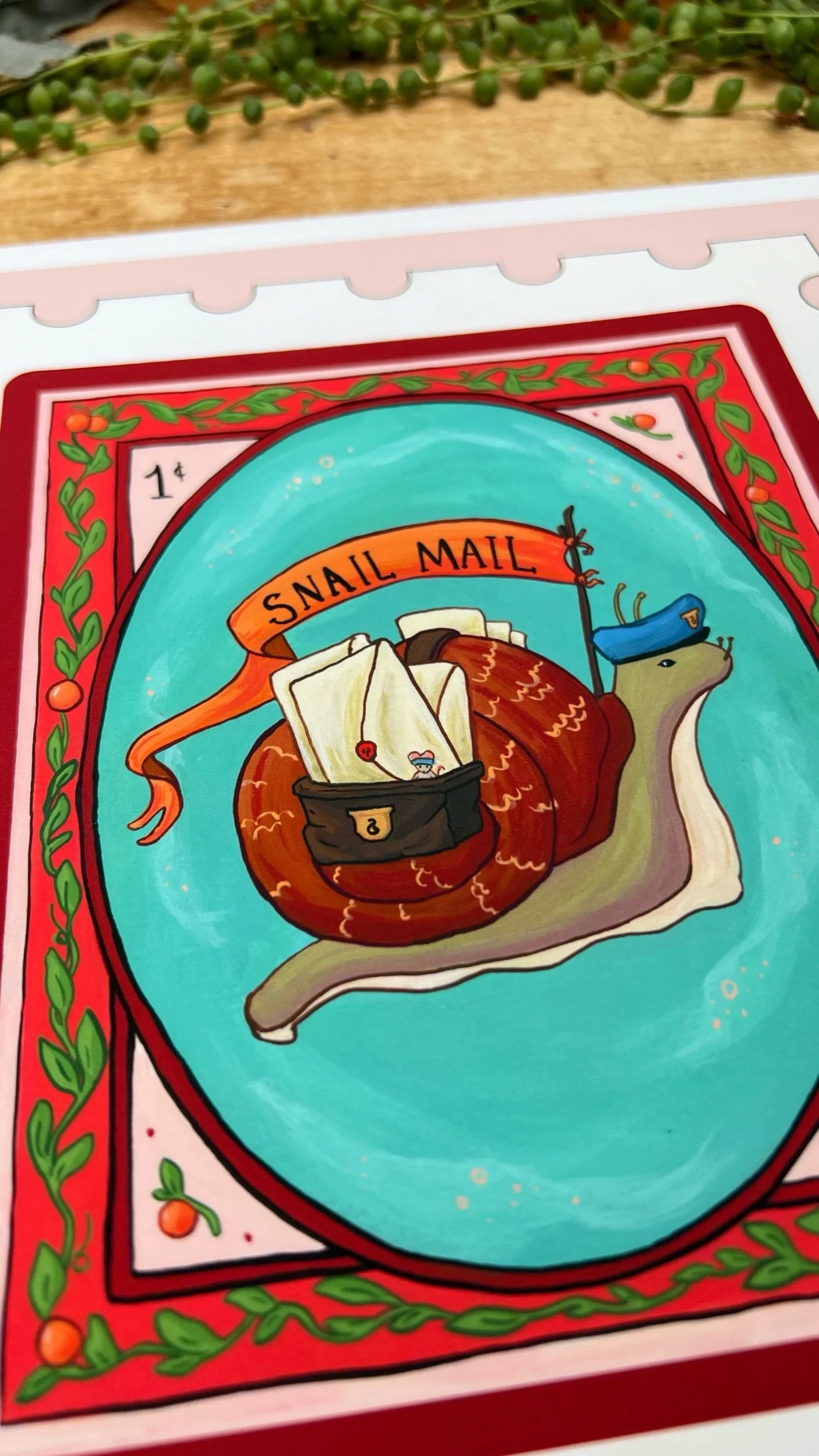 Snail Mail Stamp Print