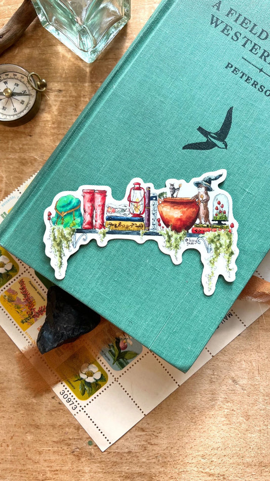 The Mini Swamp Witch's Shelf Sticker