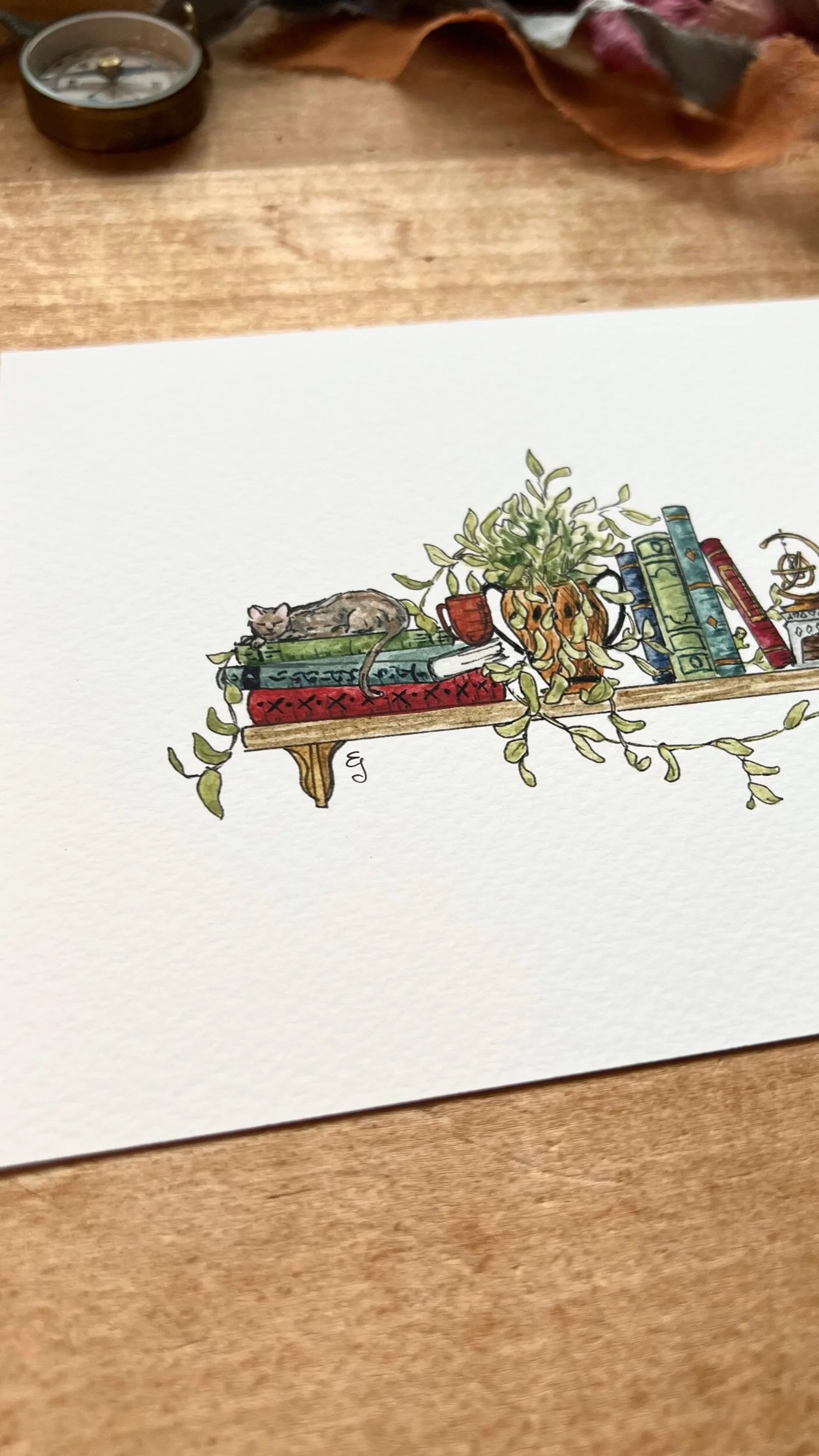 The Astronomer’s Shelf Giclée Print