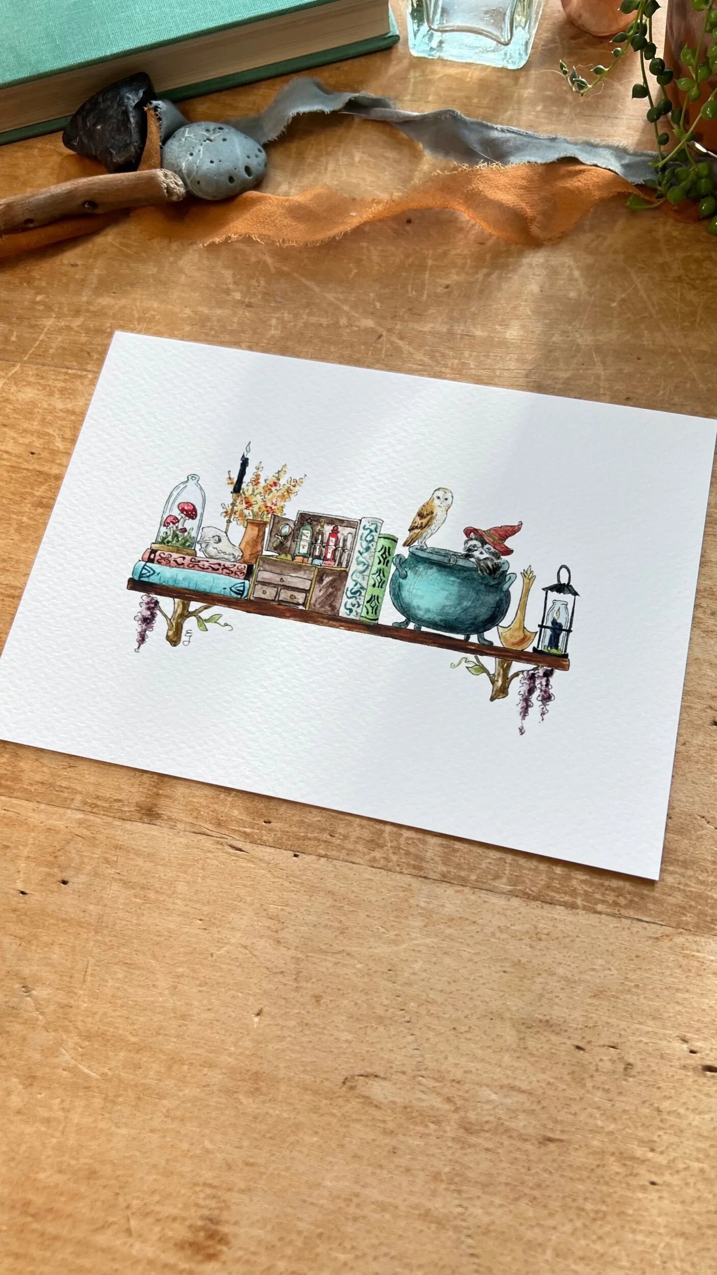 The Mini Forest Witch's Shelf Giclée Print