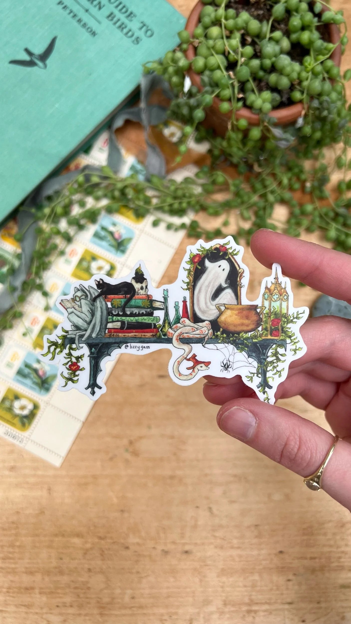 The Mini Gothic Witch's Shelf Sticker