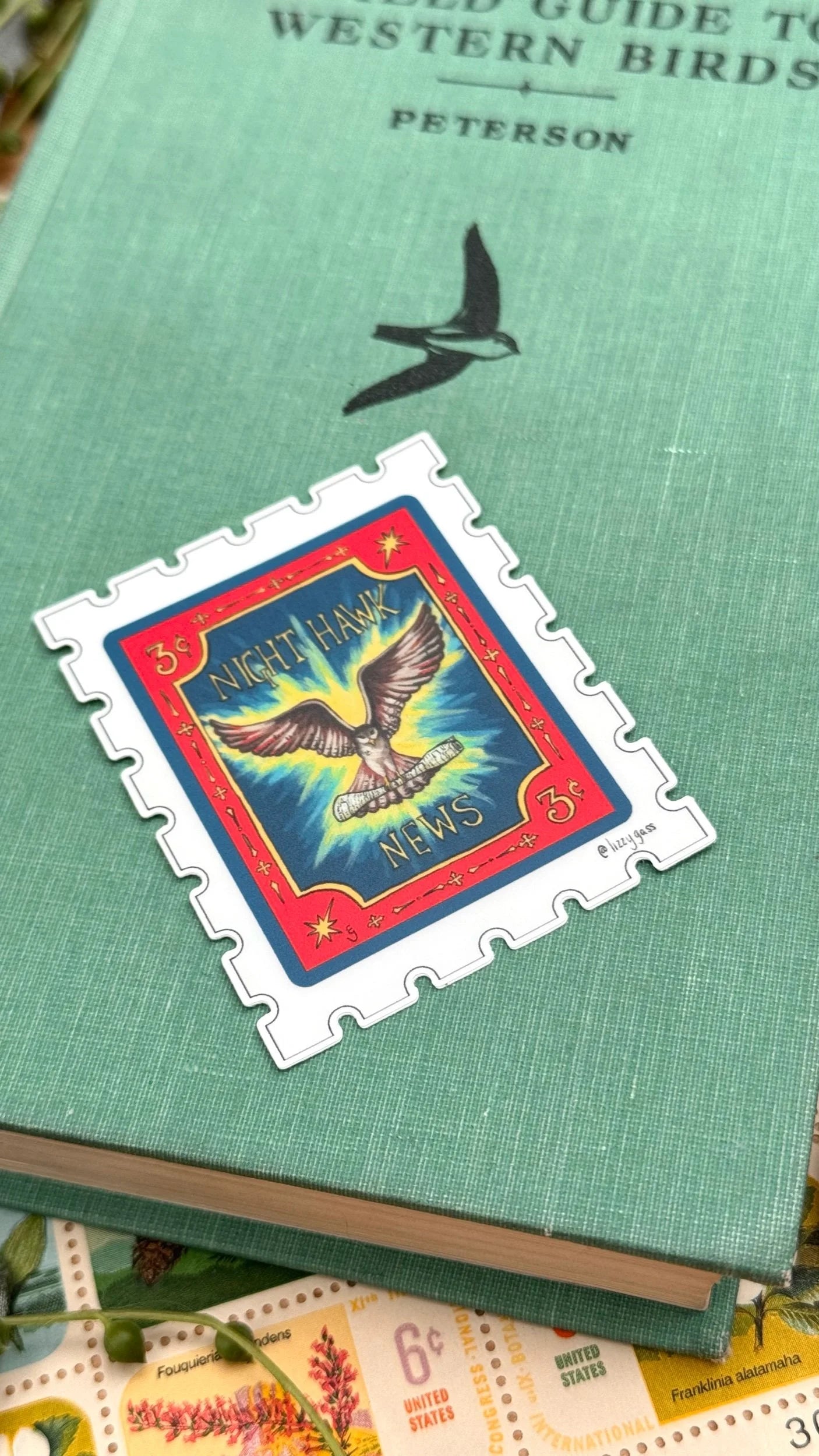 Night Hawk News Stamp Sticker