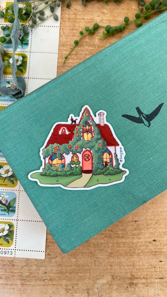 The Hedge Witch's Cottage Sticker